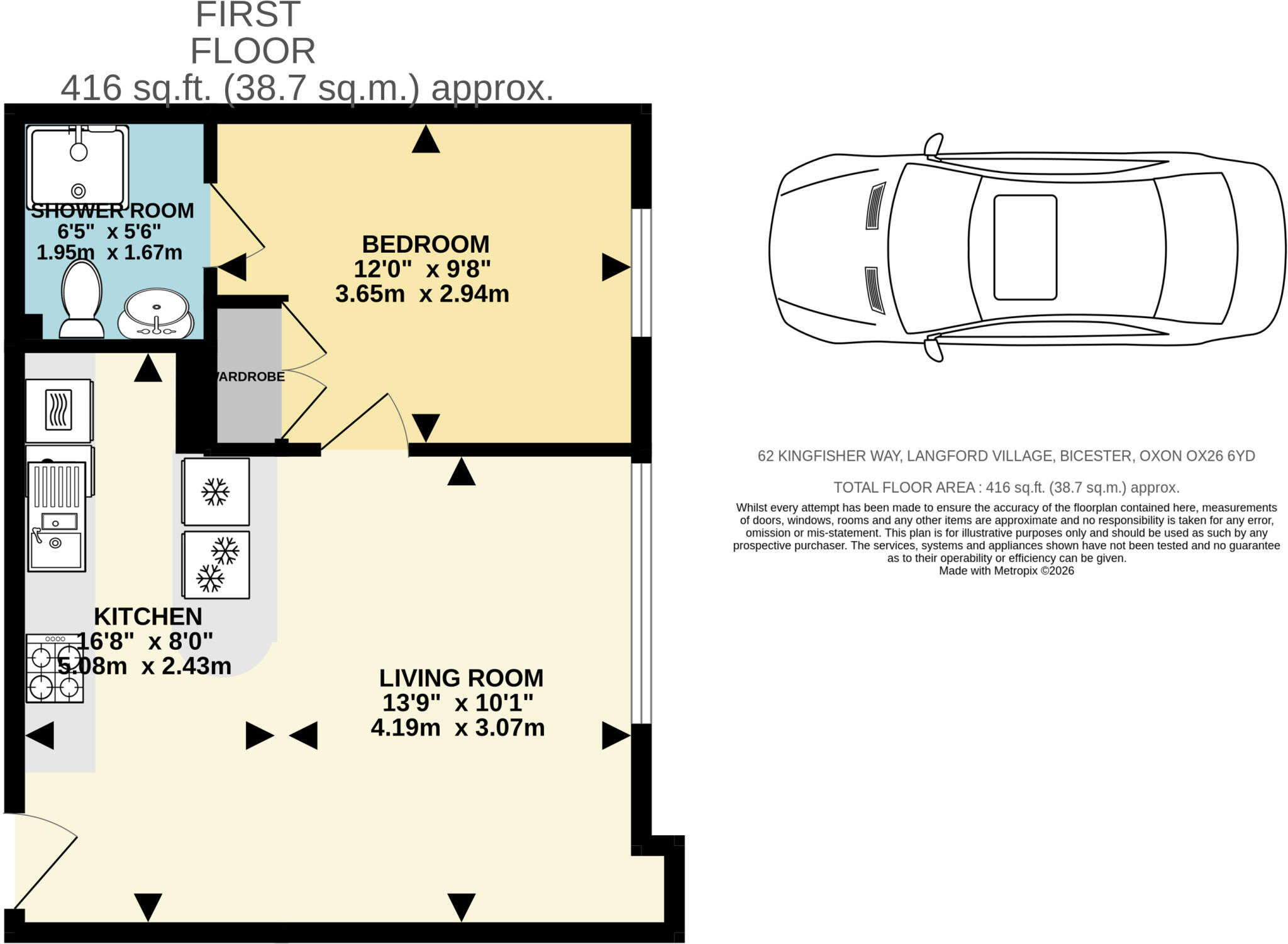 62, Kingfisher Way, Bicester, Oxfordshire OX26 6YD floorplan