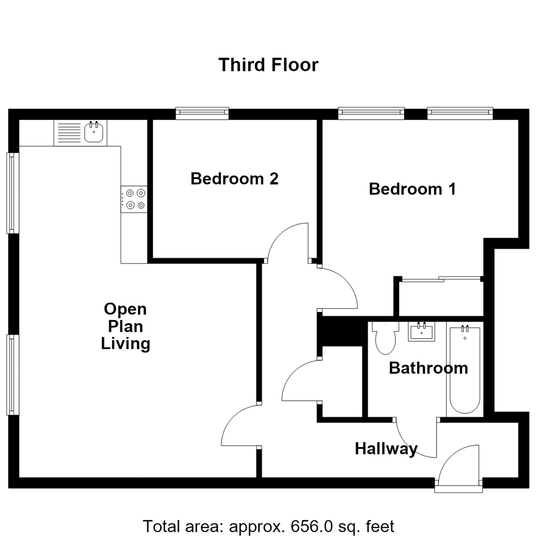 14 Haycock House, The Chestnuts, Cross Houses, Shrewsbury, SY5 6JG floorplan