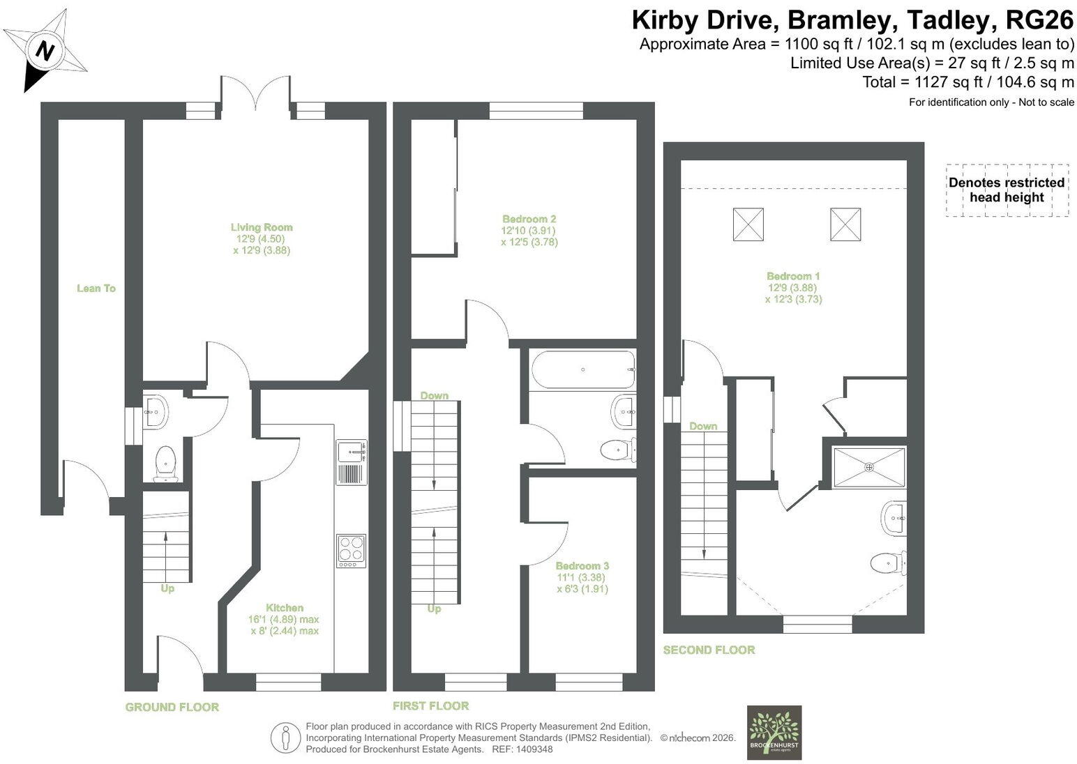 Kirby Drive, Bramley RG26 5EQ floorplan