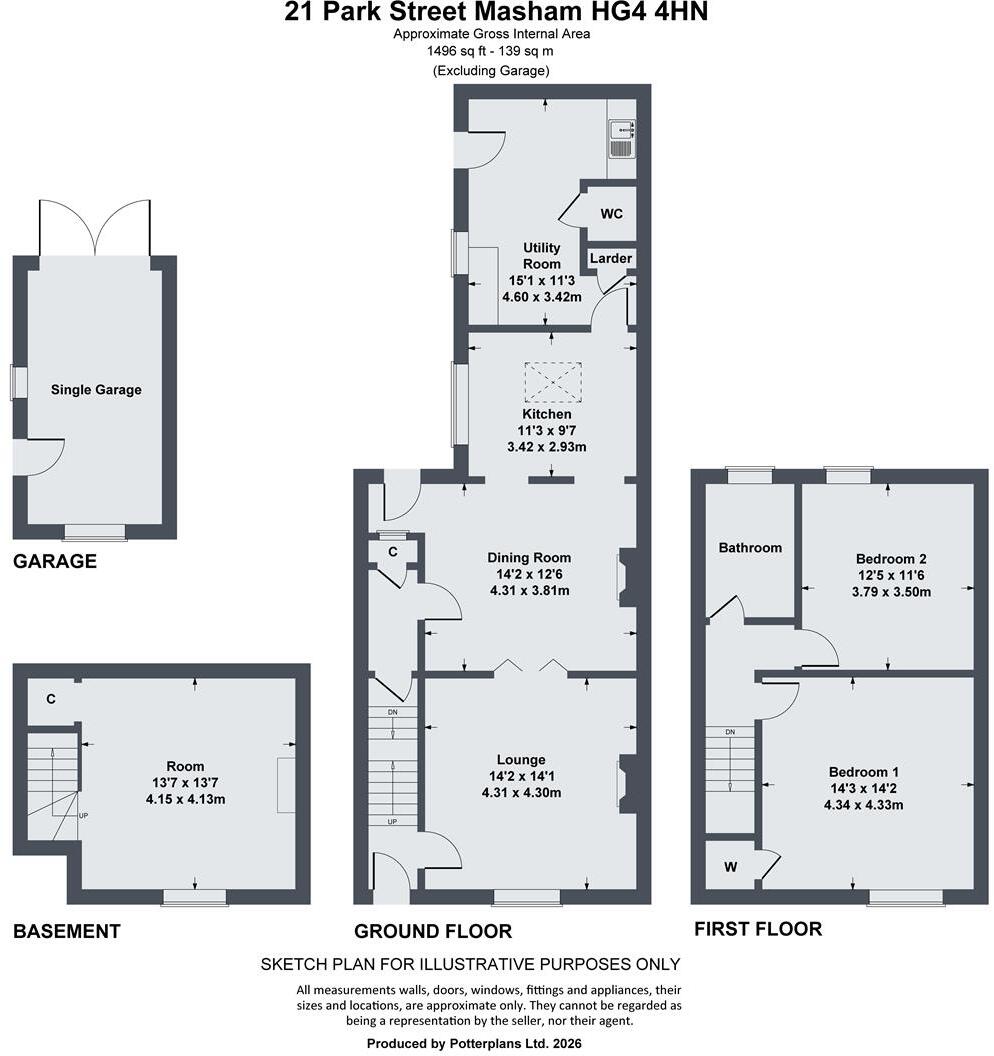 21 Park Street, Masham, North Yorkshire HG4 4HN floorplan