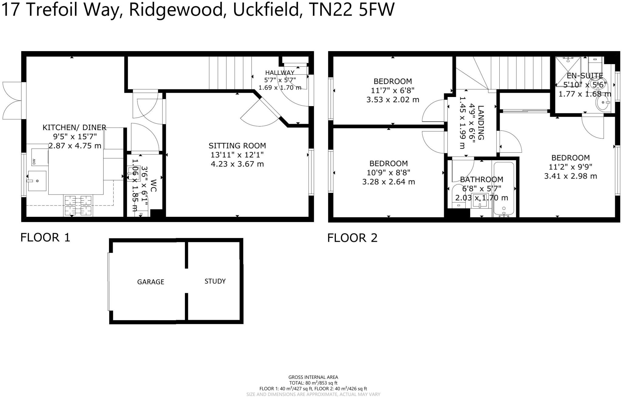 Trefoil Way, Ridgewood, Uckfield, East Sussex, TN22 floorplan