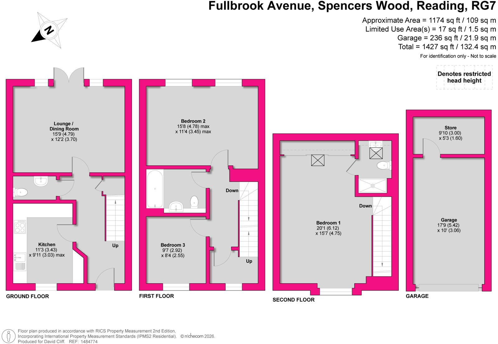 Fullbrook Avenue, Spencers Wood, Reading, Berkshire, RG7 floorplan