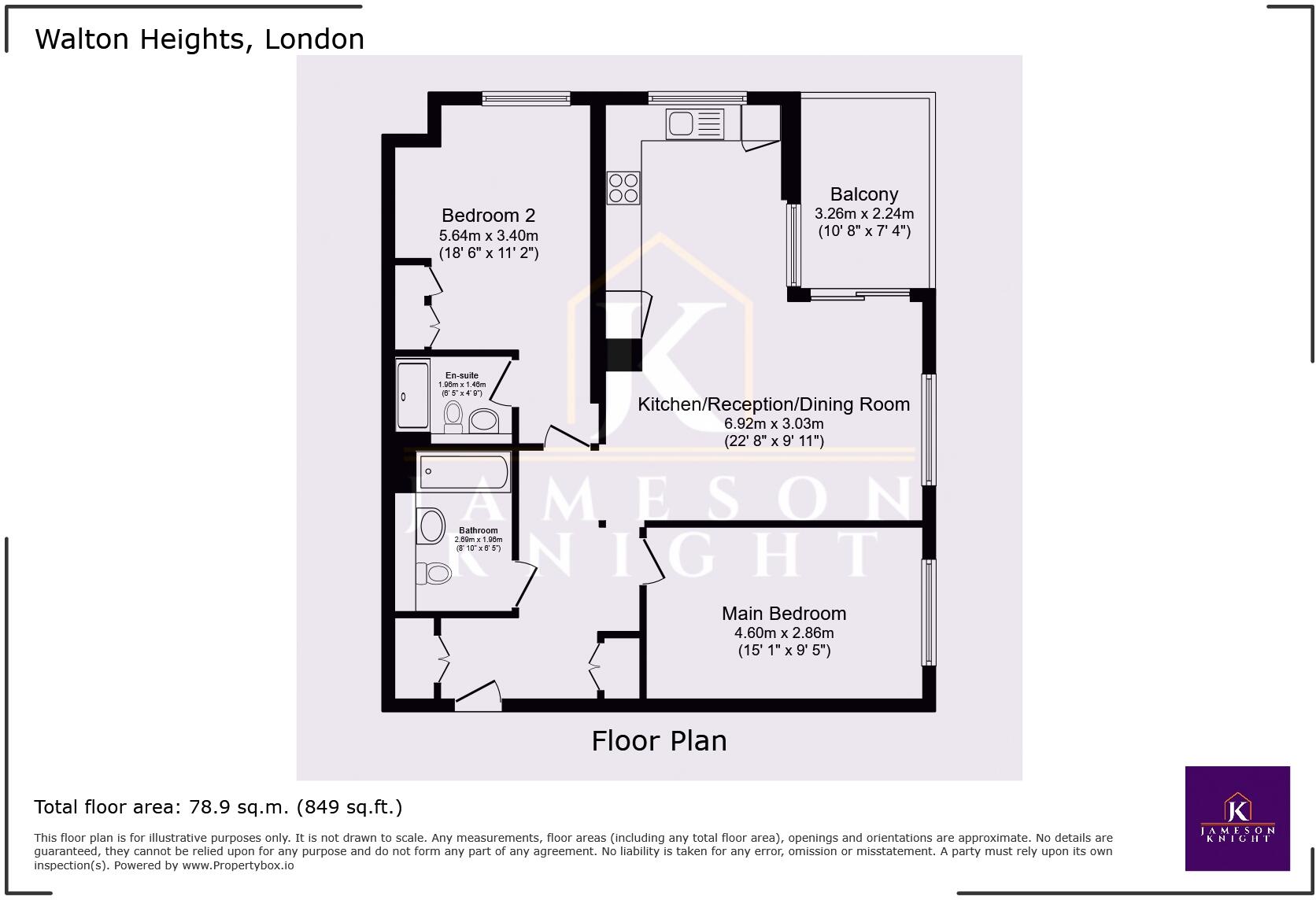 Walton Heights, Walworth Road, London, SE17 floorplan