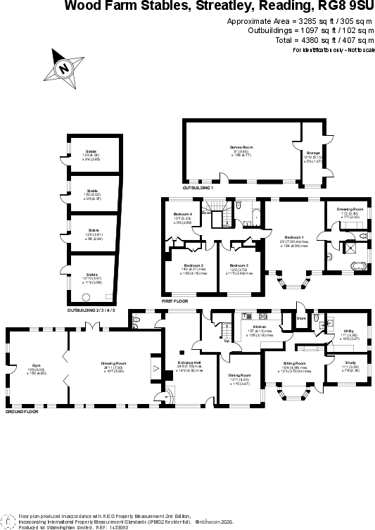 Wood Farm Stables, Stichens Green floorplan