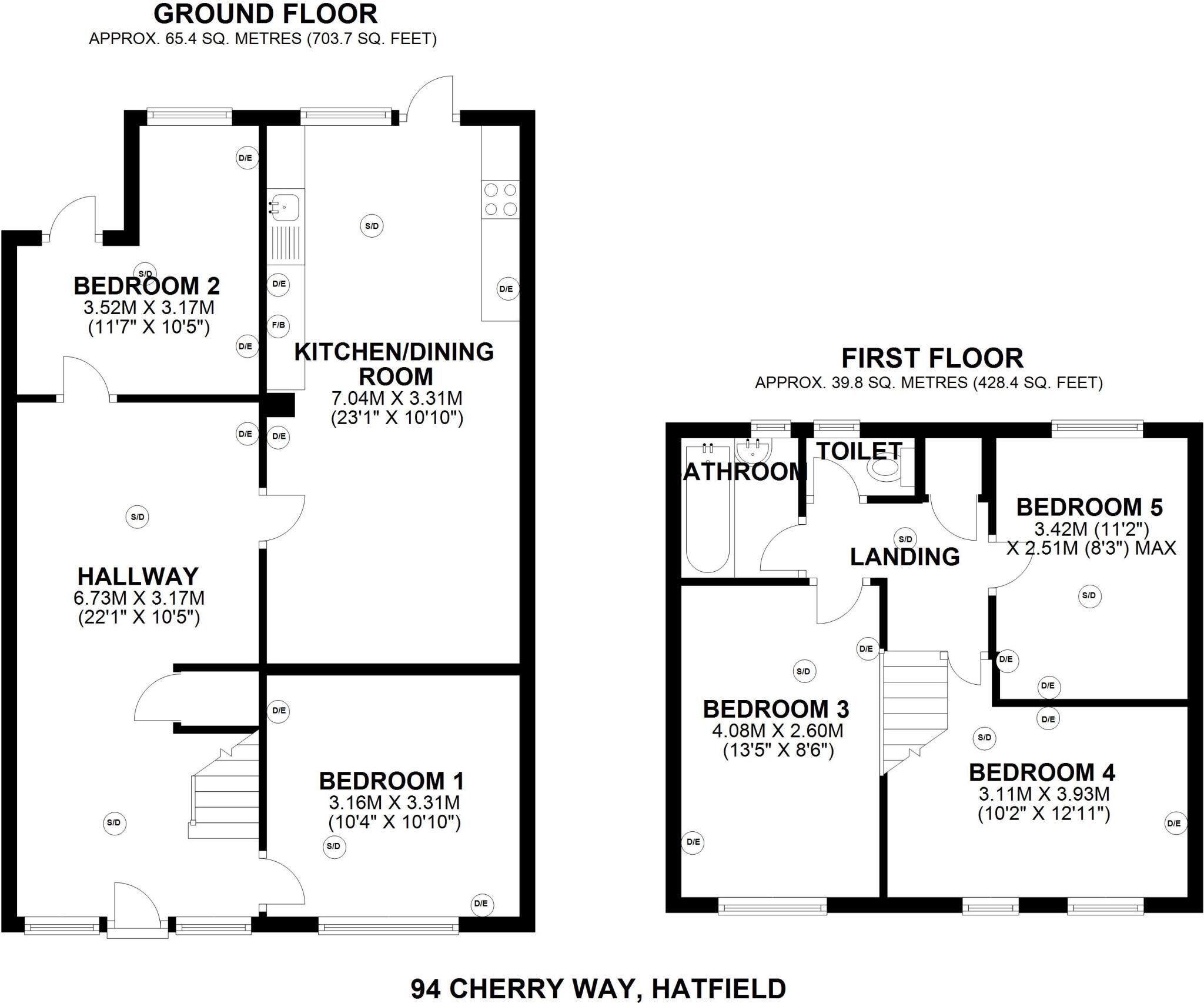 Cherry Way, Hatfield, AL10 floorplan