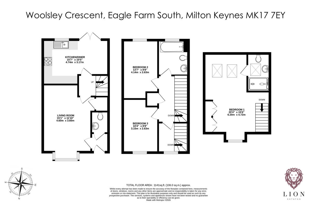 12 Flat 1 Woolsley Crescent floorplan