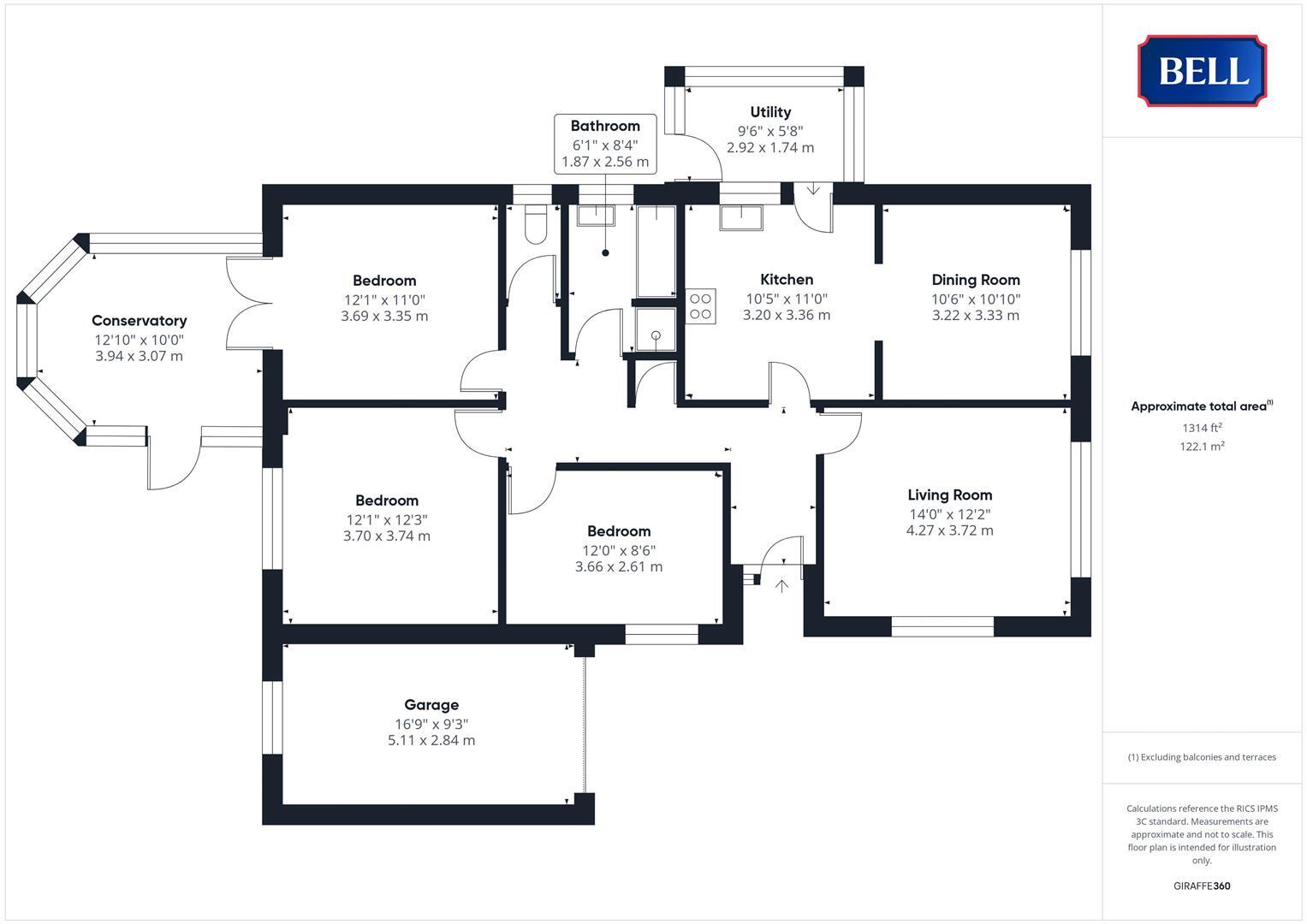 Ty-ni, Fieldside, Mareham le Fen, Boston floorplan