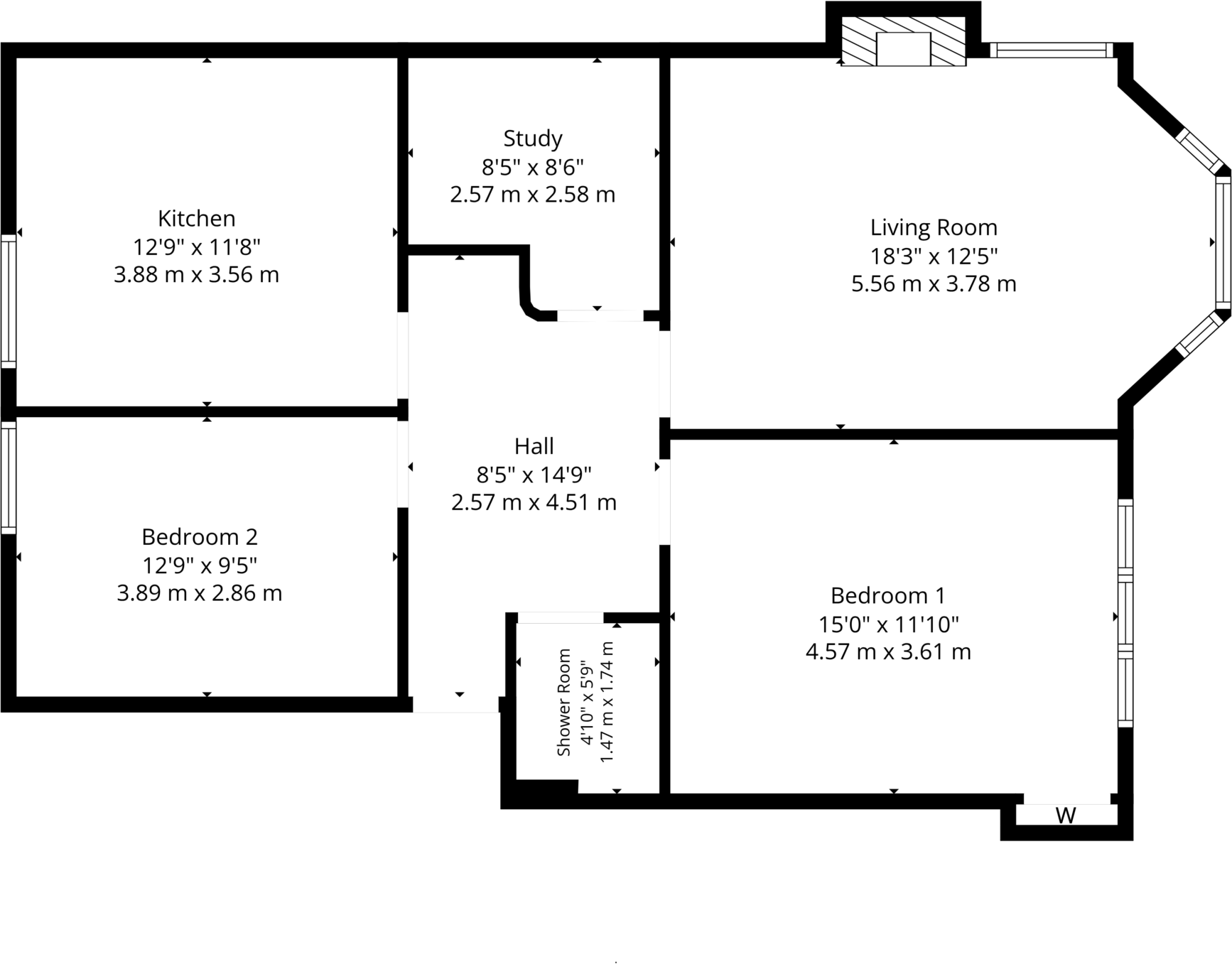 2/1, 1 Maybank Street, Queens Park, G42 8QP floorplan