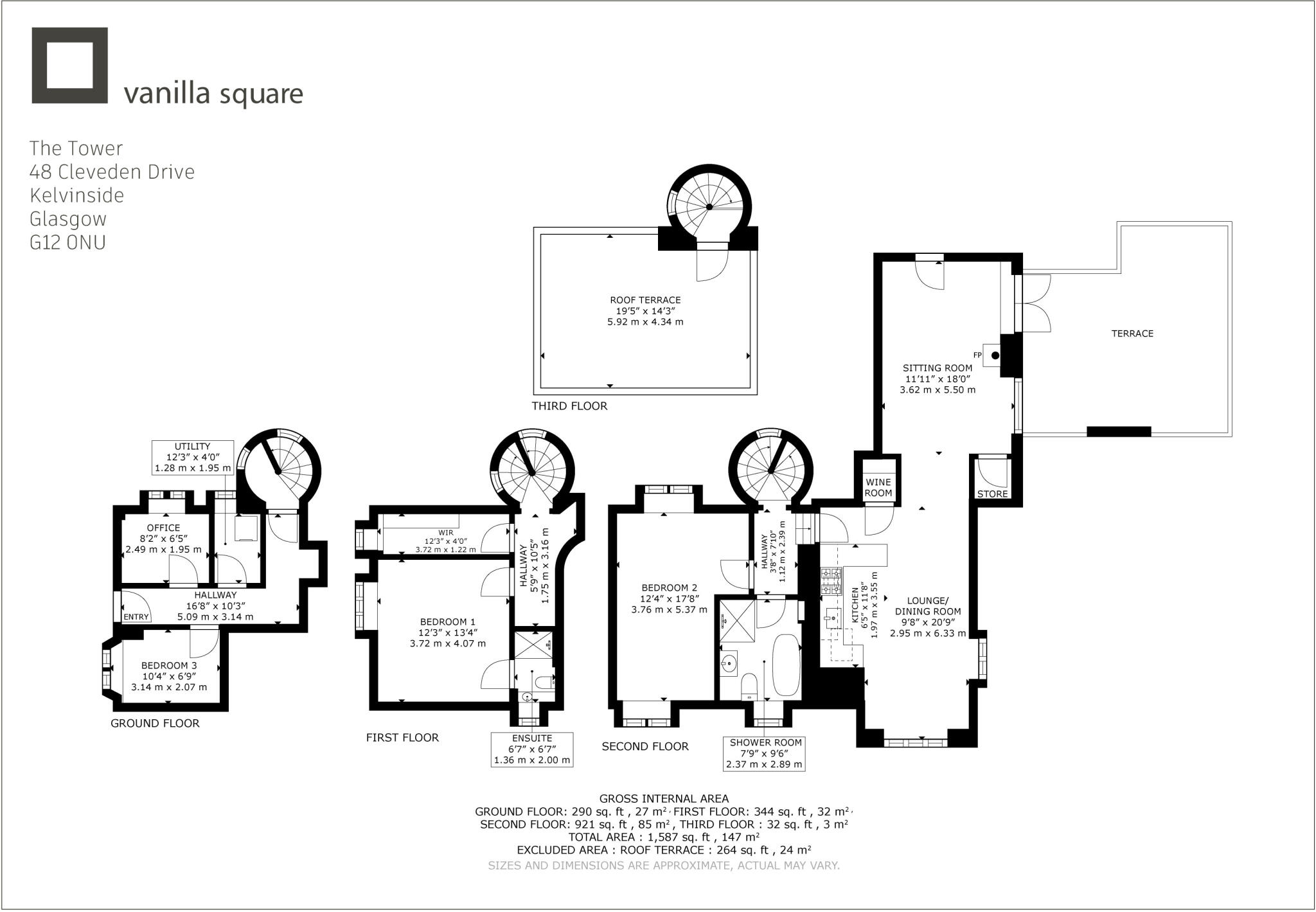 The Tower, Cleveden Drive, Kelvinside floorplan