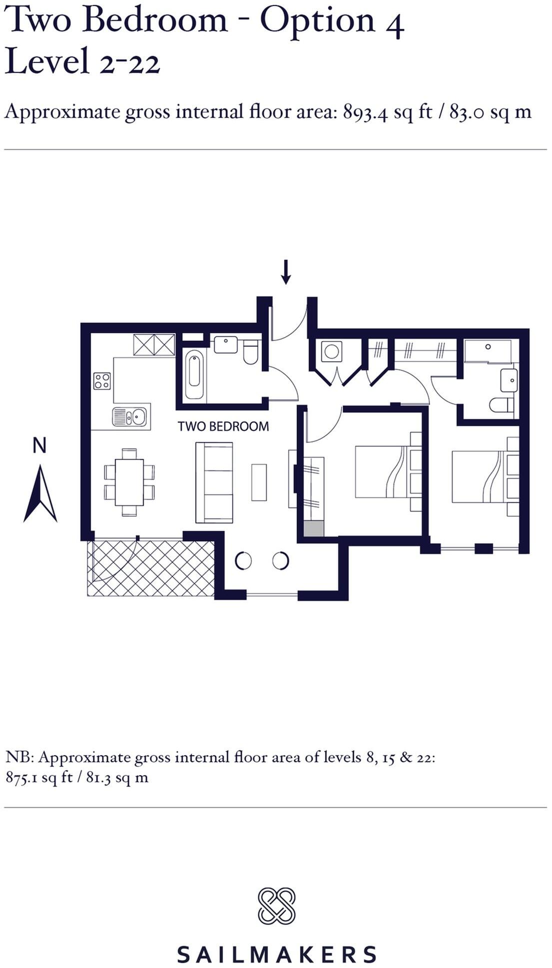 OSTRO TOWER, 31 Harbour Way, London, E14 9ZP floorplan
