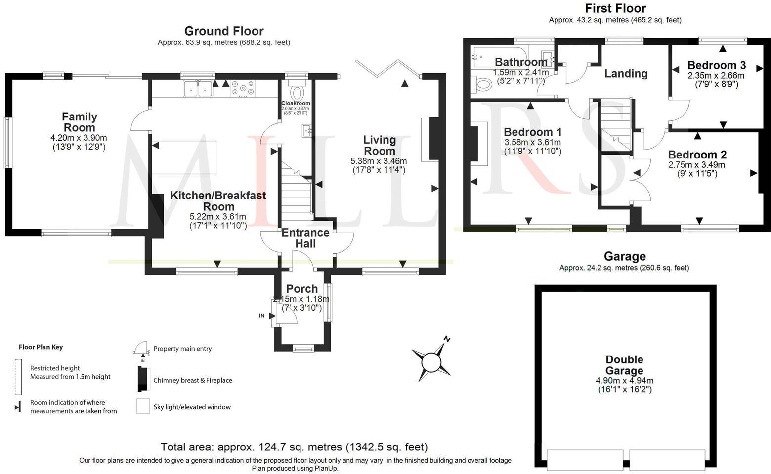 Hilltop Cottages, Mount Road, Theydon Mount. floorplan
