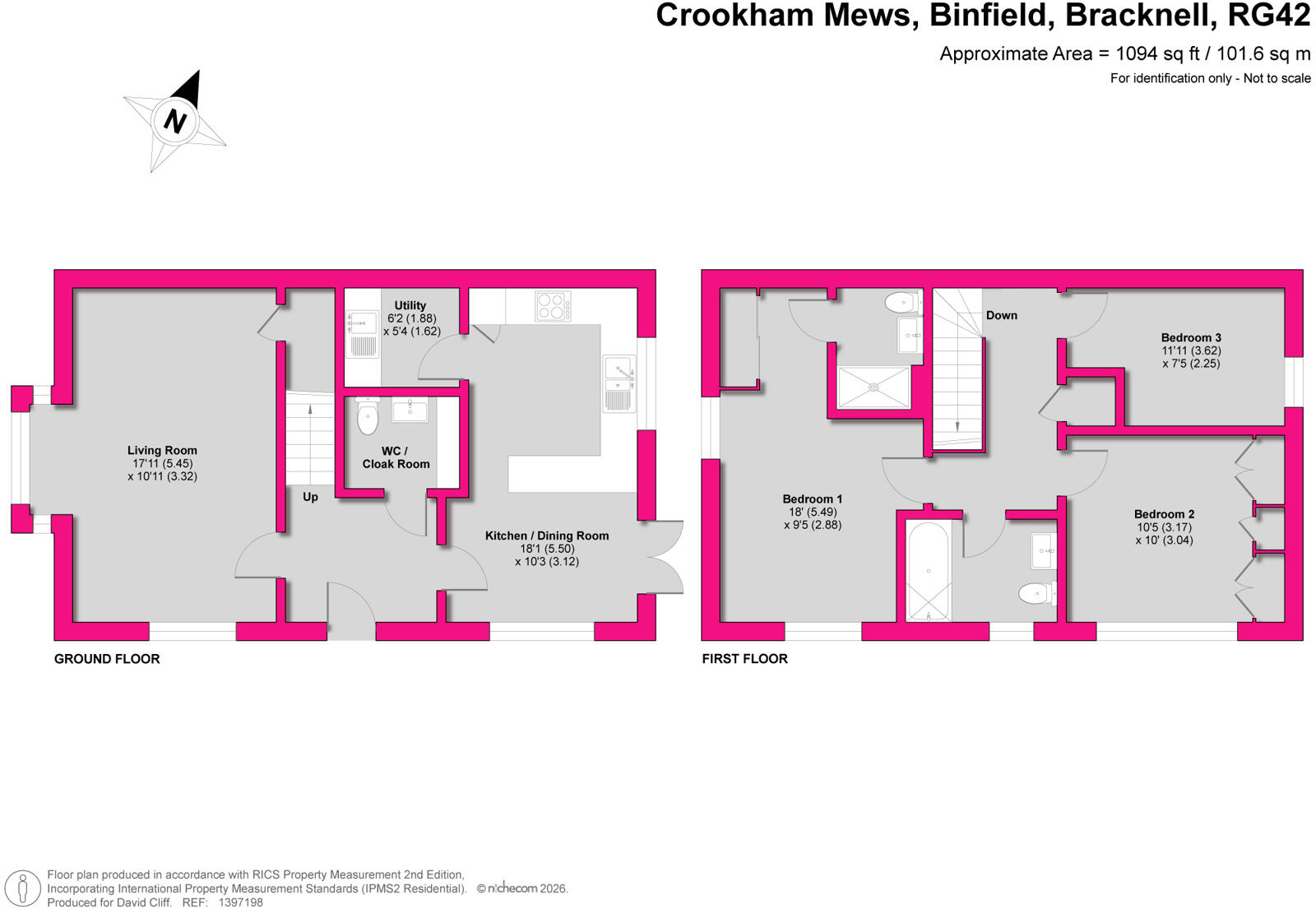 Crookham Mews, Binfield, Bracknell, Berkshire, RG42 floorplan