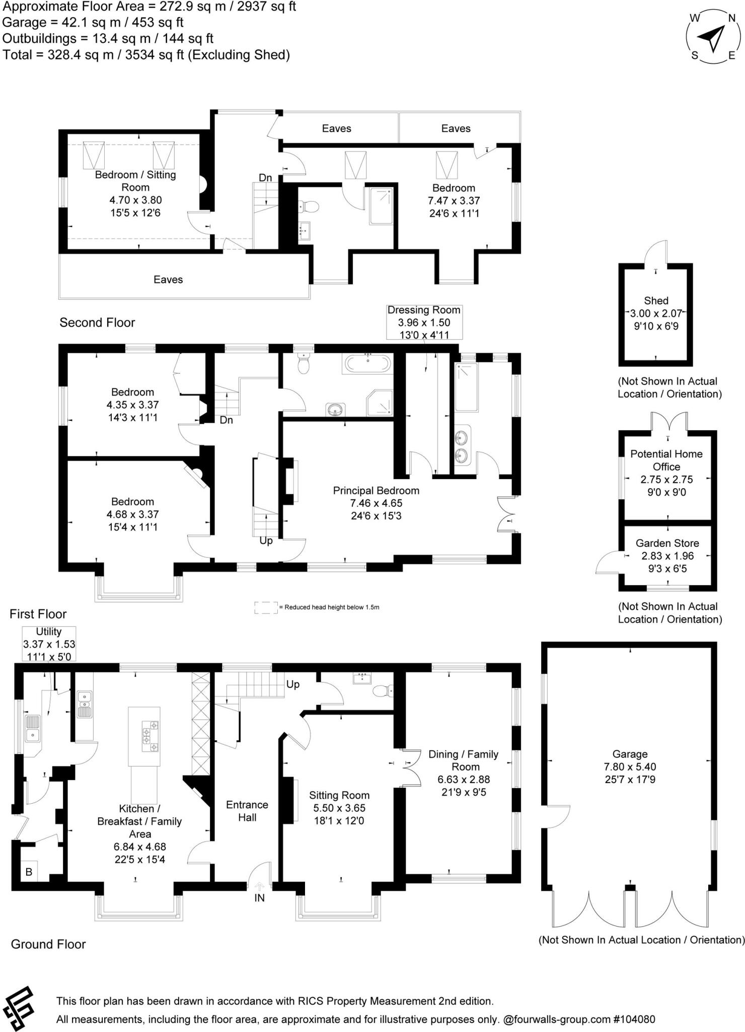6 Longdown Close, Lower Bourne, GU10 floorplan