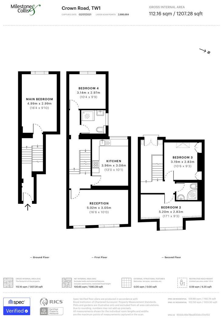 Crown Road, Twickenham floorplan