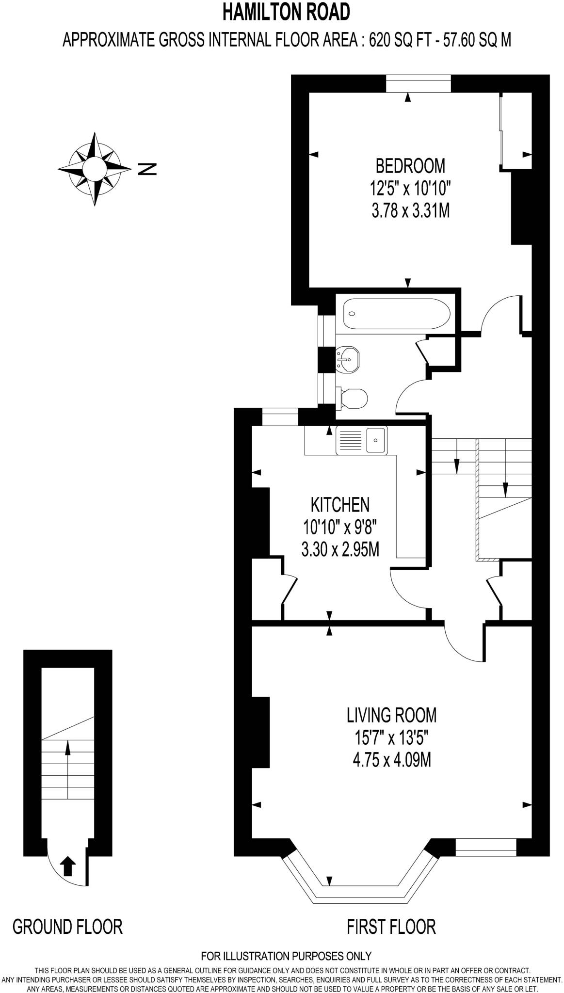 Hamilton Road, London, SW19 floorplan