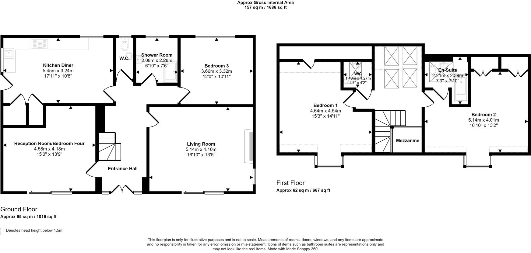 Wogan Lane, Off Wogan Terrace, Saundersfoot floorplan