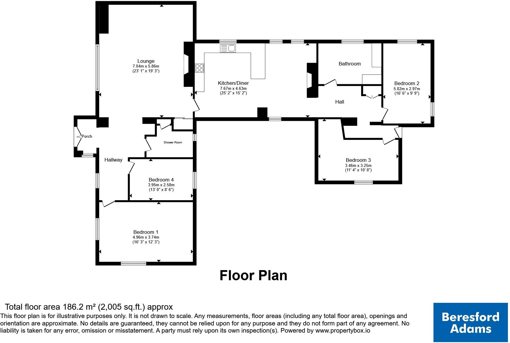 Rhosgadfan, Caernarfon, Gwynedd, LL54 floorplan