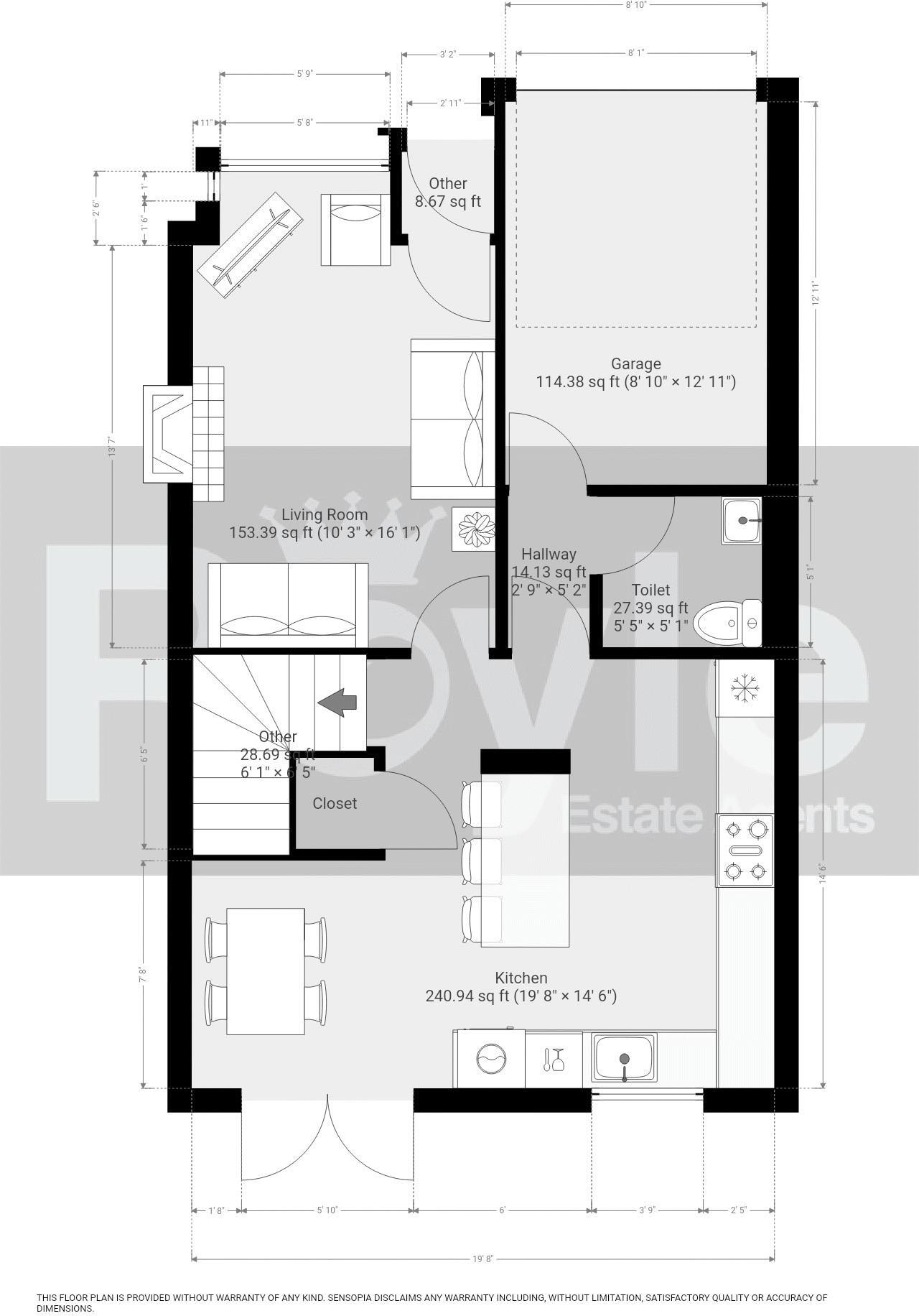 No. 8, Canterbury Close, Carleton. floorplan