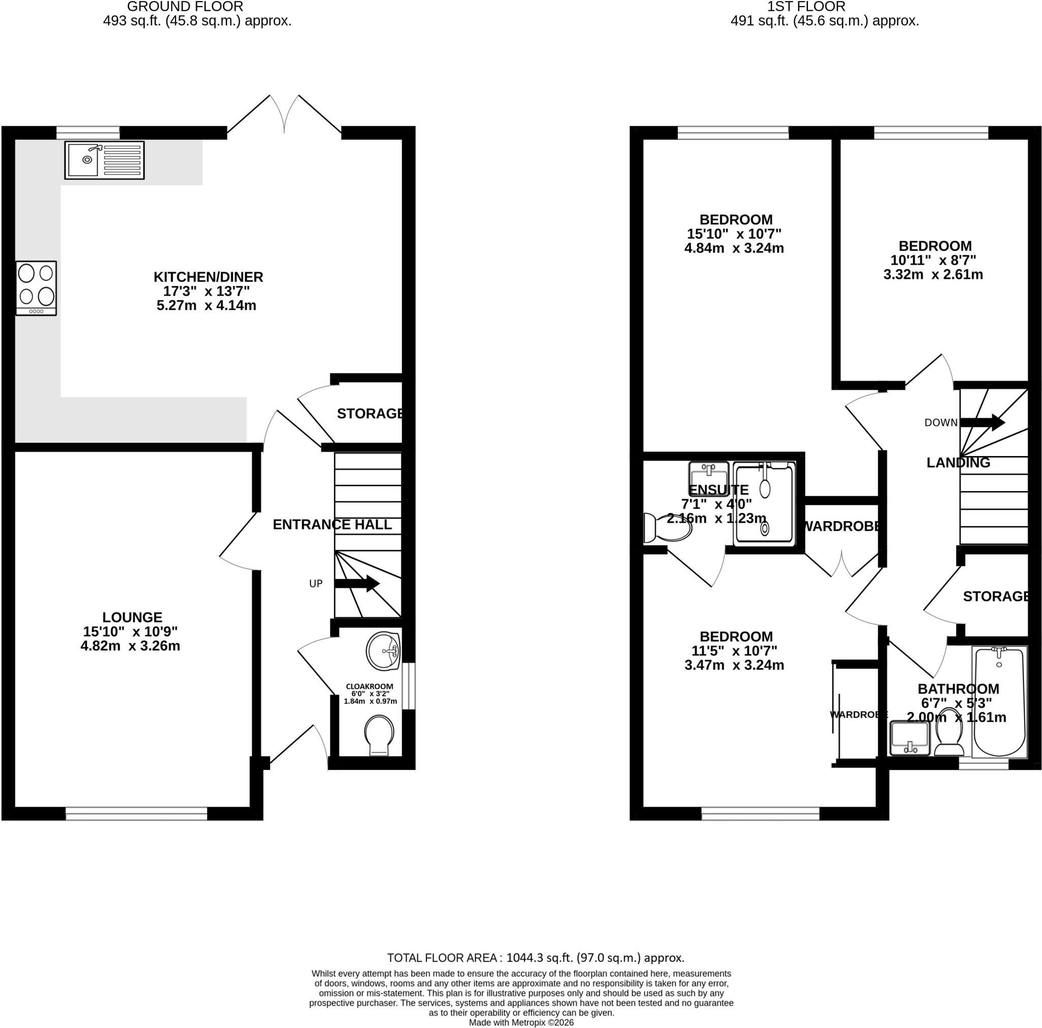Swallow Mead, Caddington, Luton, Bedfordshire, LU1 floorplan