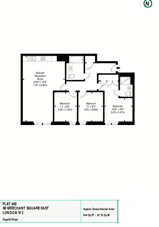 Merchant Square East, Paddington Basin floorplan
