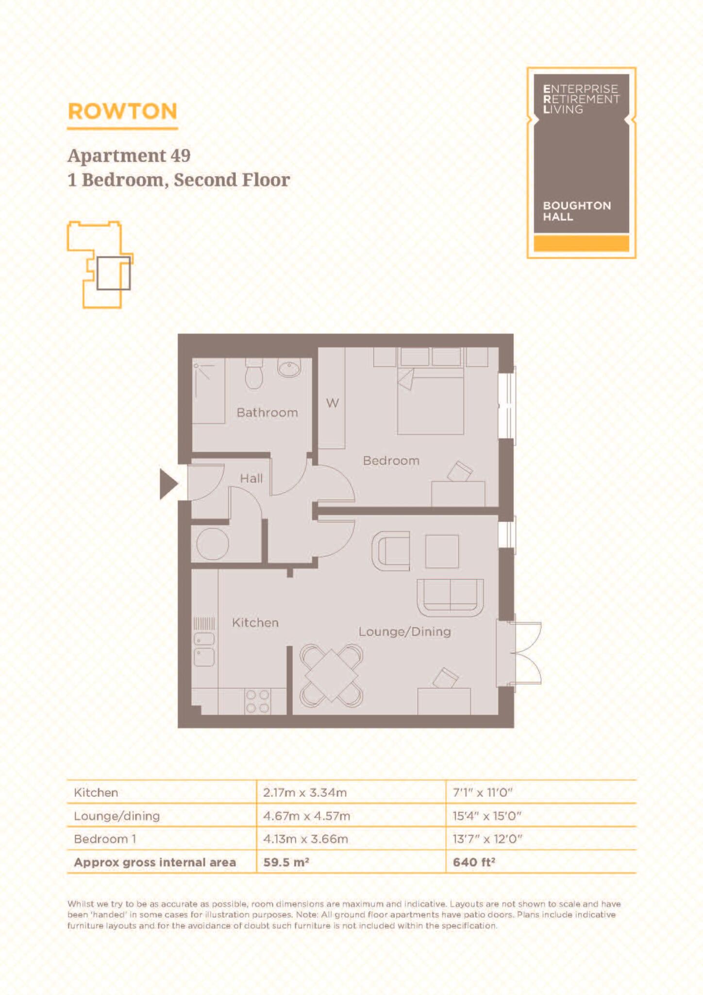 Apt 49, Boughton Hall Filkins Lane, Chester - CH3 5BG floorplan