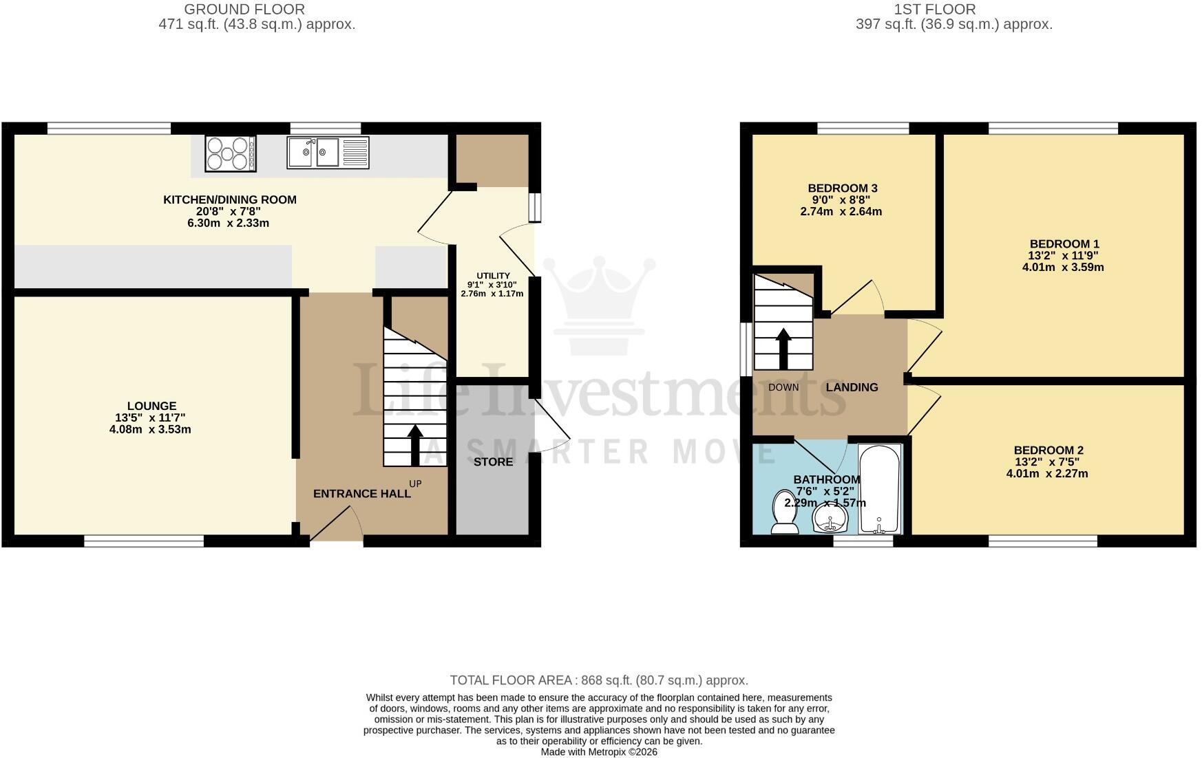 Saunton Road, Rugby, Warwickshire, CV22 floorplan