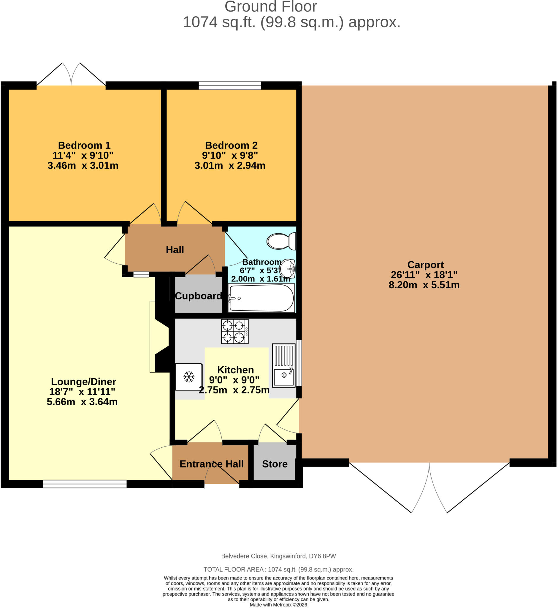 Belvedere Close, Kingswinford, DY6 floorplan