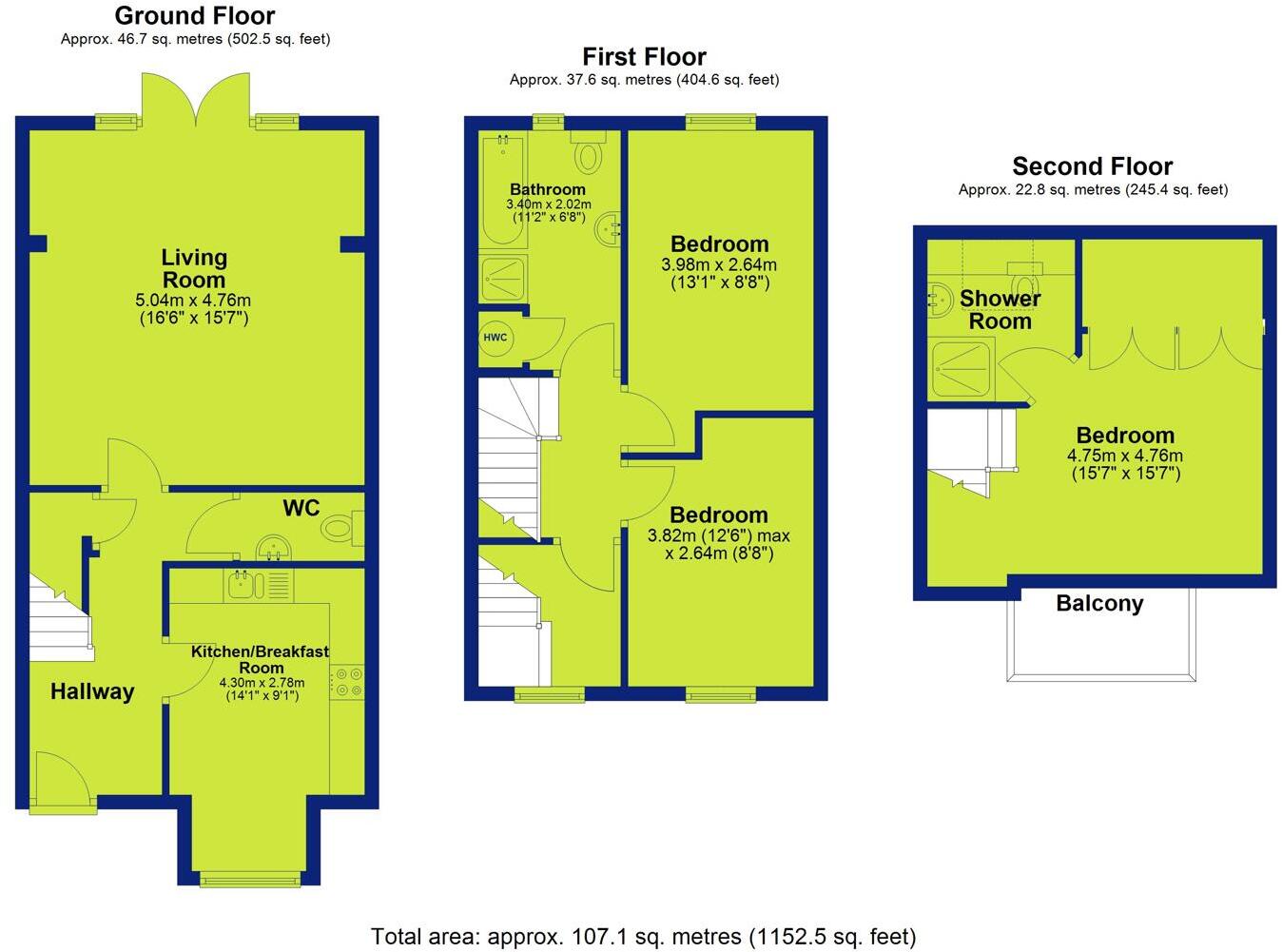 Halfpenny Walk, Nottingham floorplan