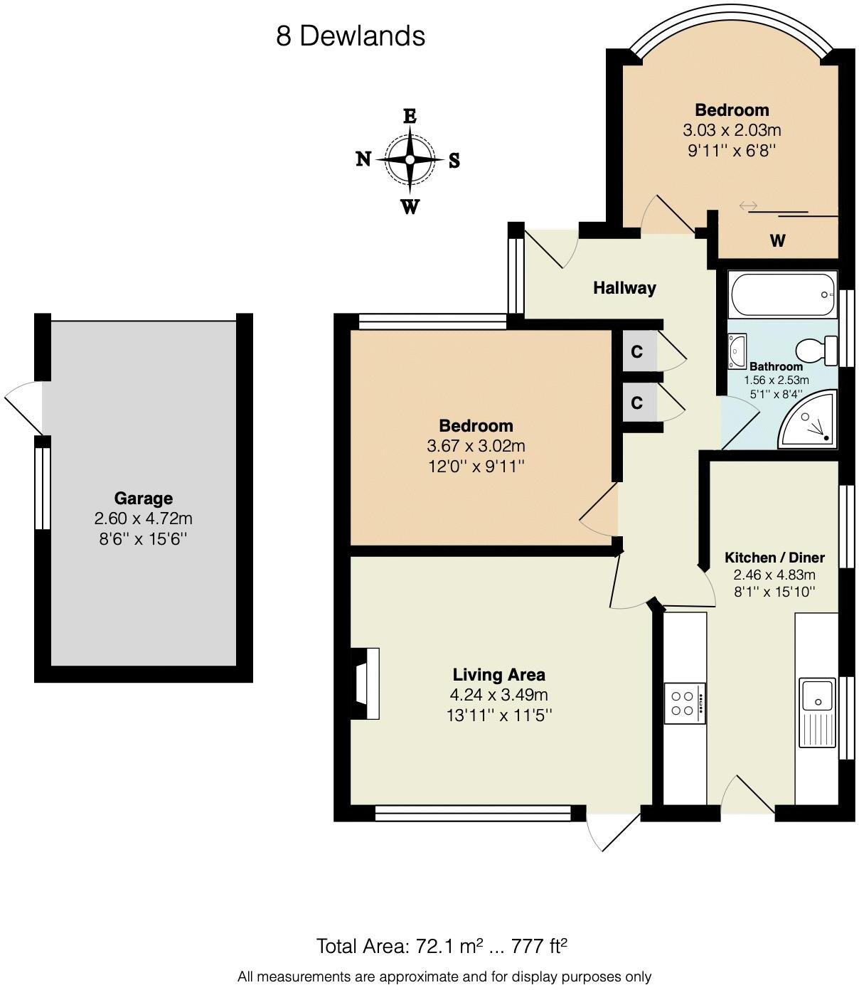 Dewlands, Godstone floorplan