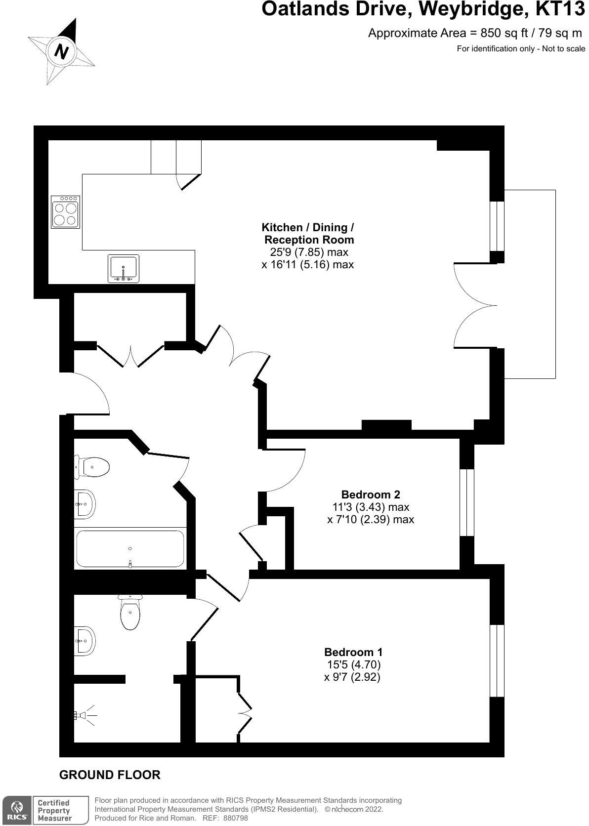 Oatlands Drive, Weybridge floorplan