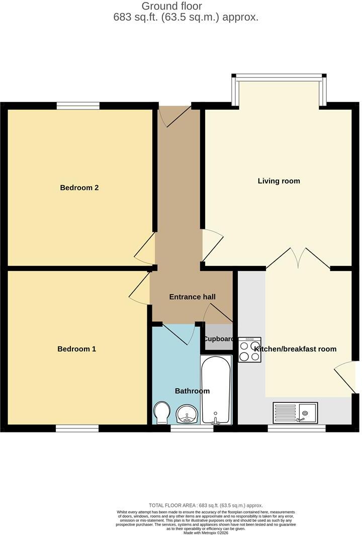 4a Magdalene Court, Wooler floorplan