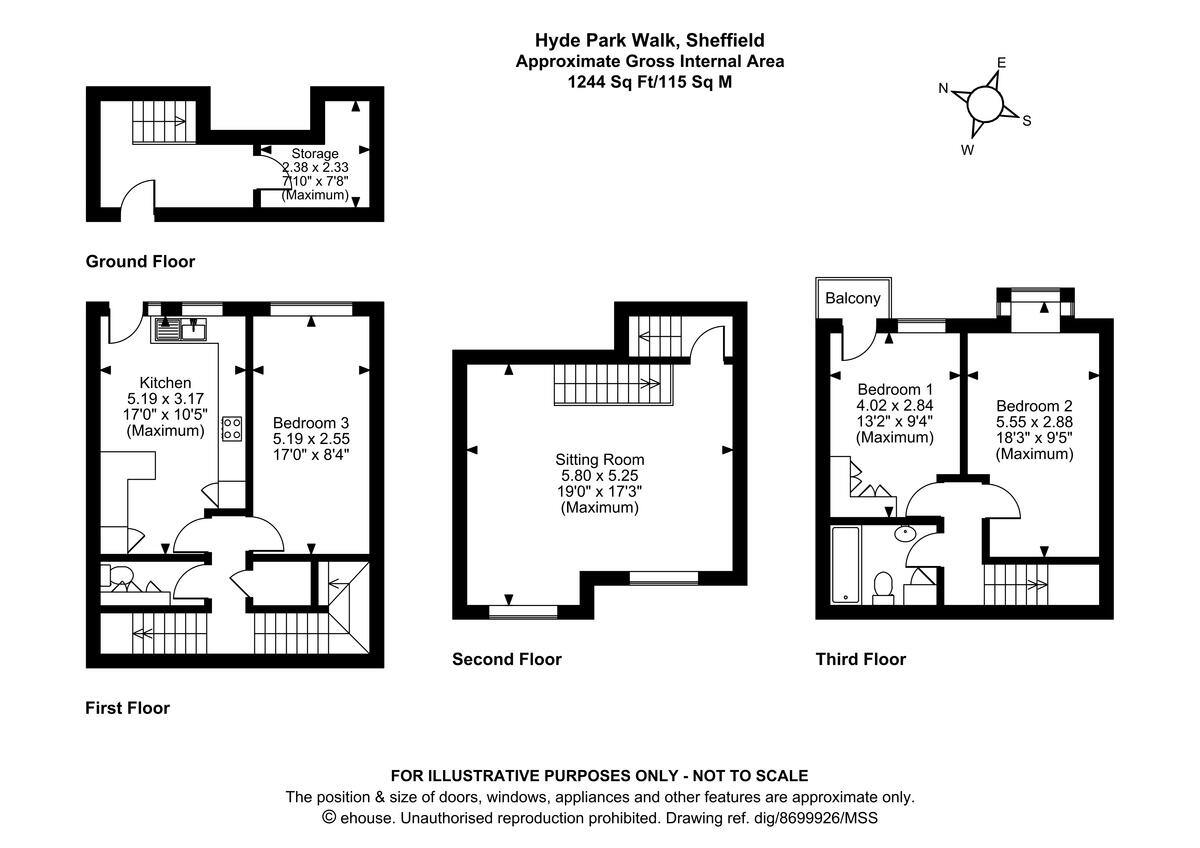 Hyde Park Walk, Sheffield floorplan