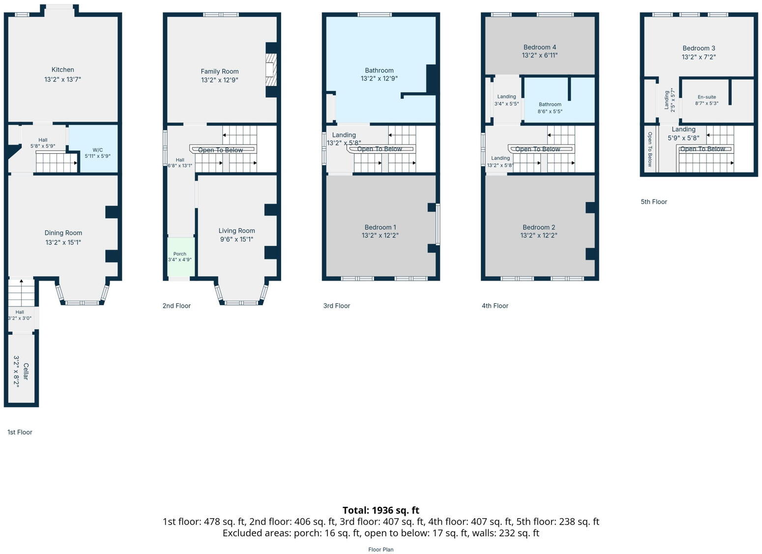 Catharine Street, Georgian Quarter floorplan