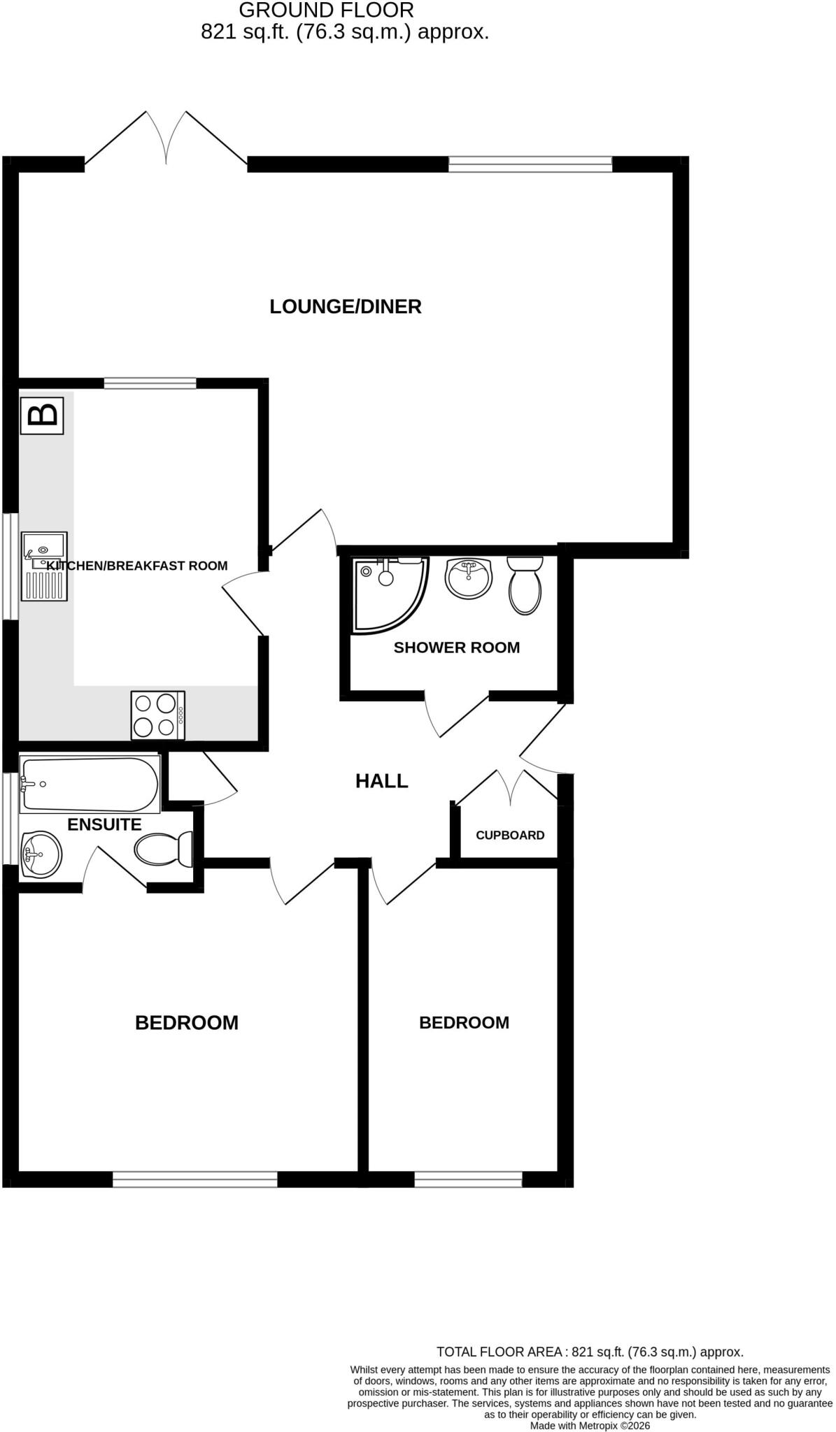 Shoreacre Marine Drive East Barton on Sea BH25 7DT floorplan