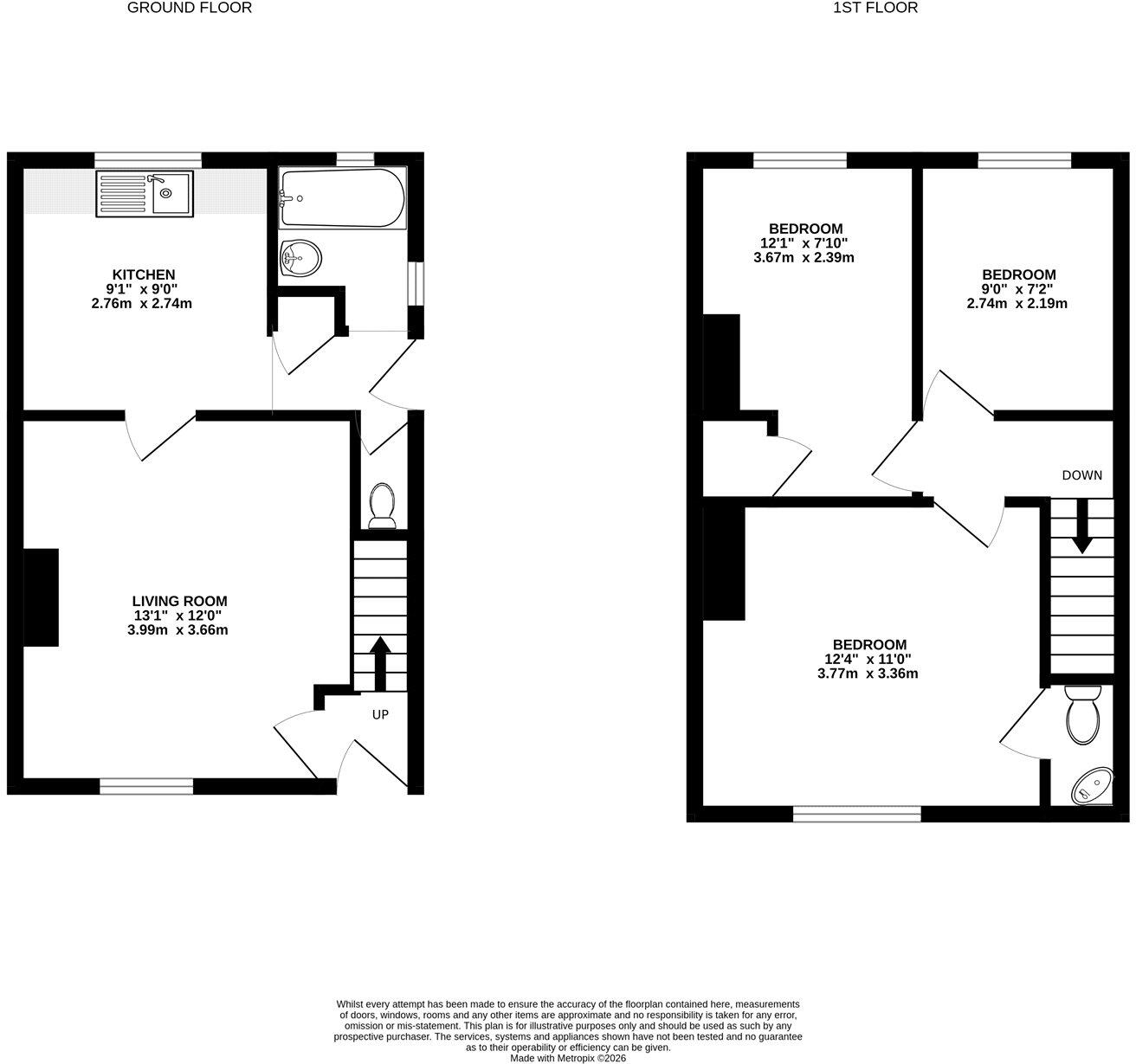 Pine View Close, Badshot Lea, Farnham, Surrey, GU9 floorplan