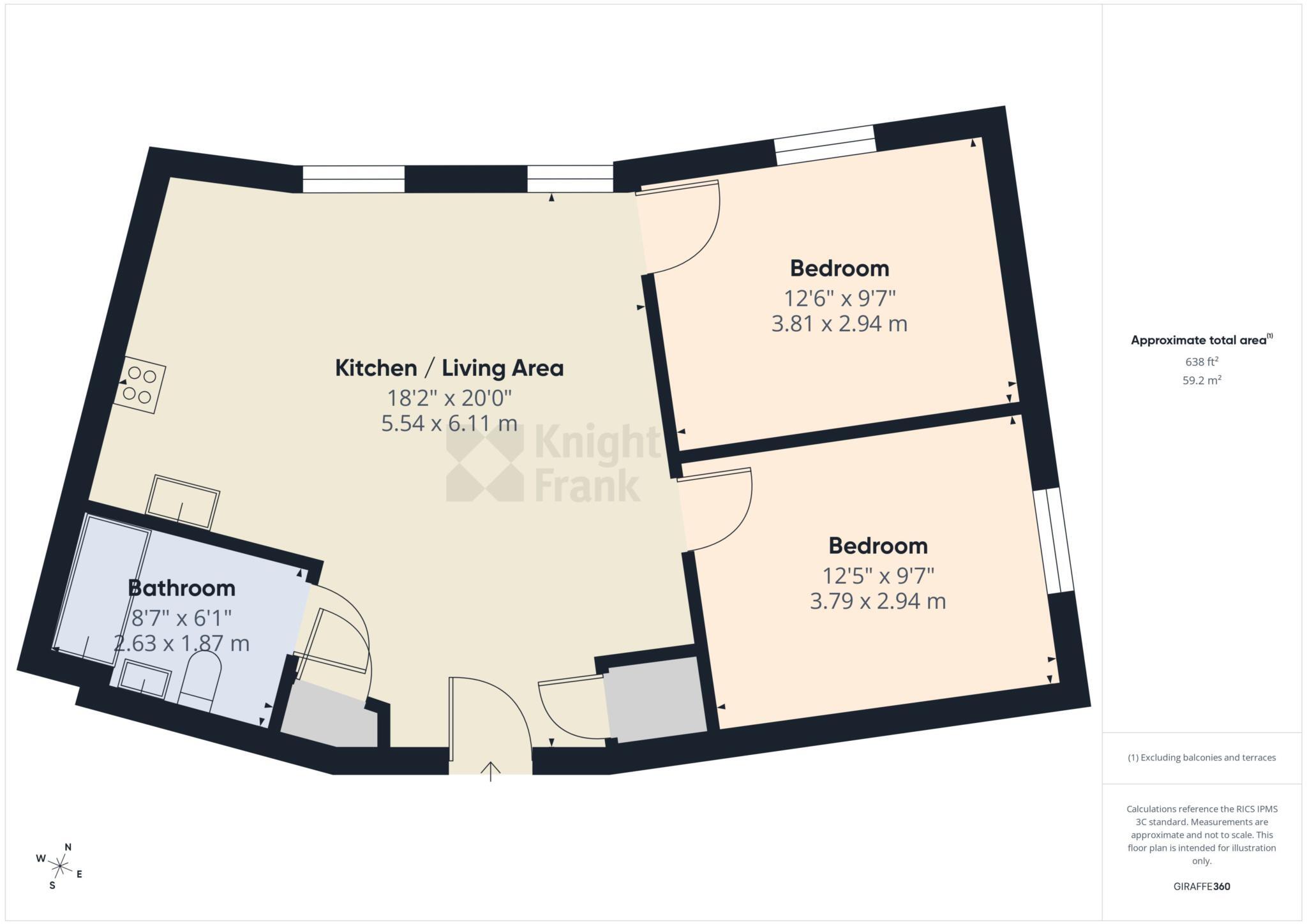 Belvedere, Princes Tower Road floorplan