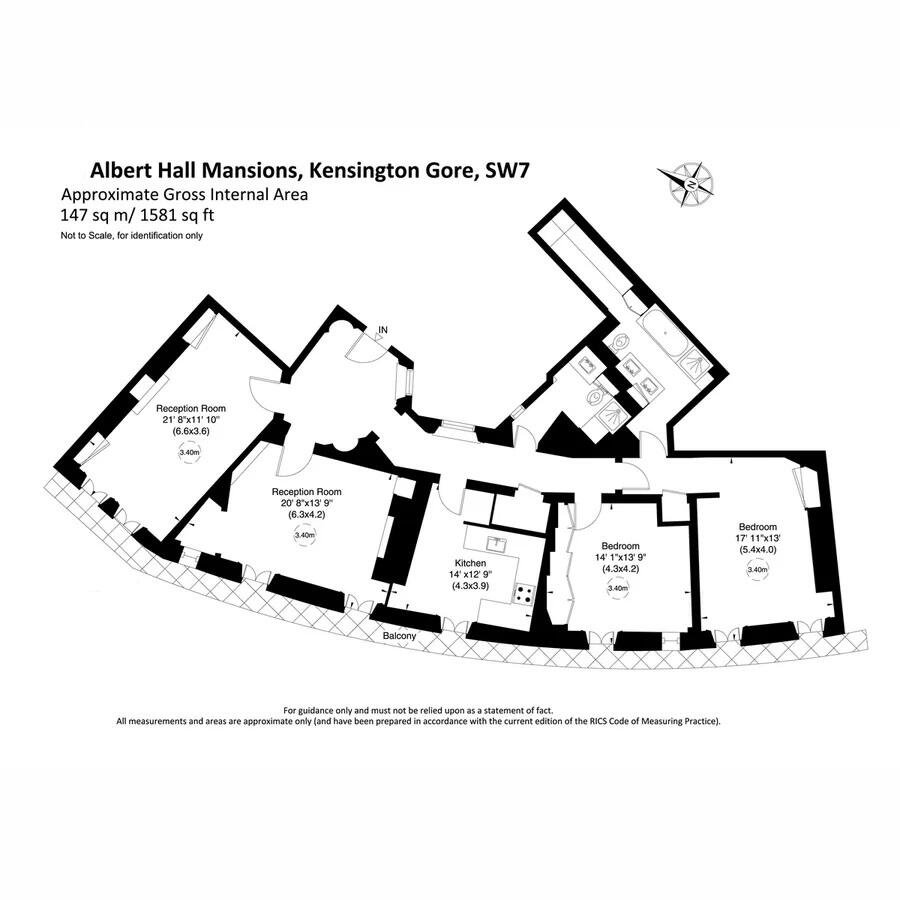 Albert Hall Mansions, Prince Consort Road, South Kensington, SW7 floorplan