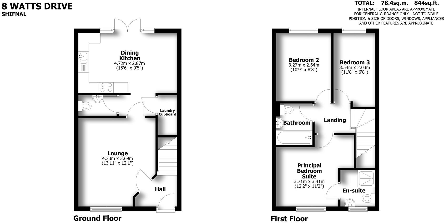 8 Watts Drive, Shifnal, Shropshire, TF11 8FR floorplan