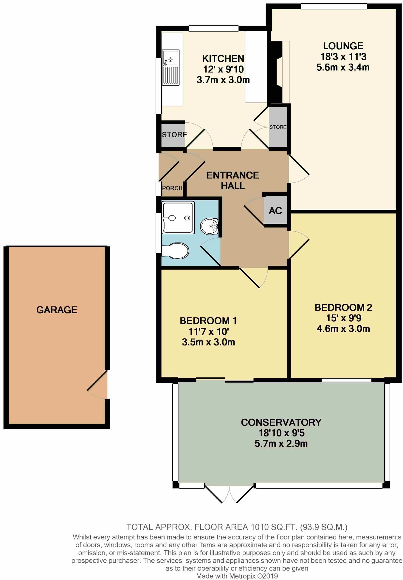 Hillside Road, Wool, Wareham BH20 floorplan