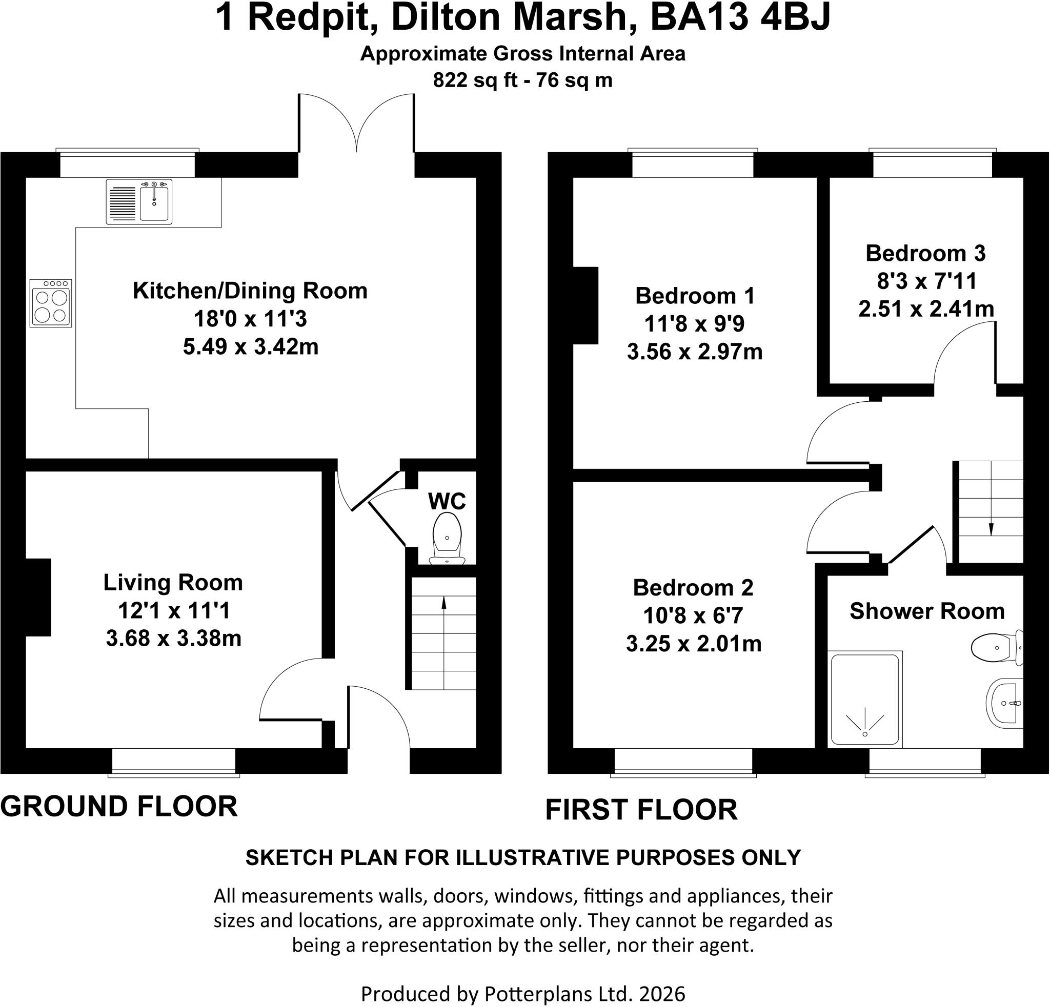 Redpit, Dilton Marsh, Westbury, Wiltshire, BA13 floorplan