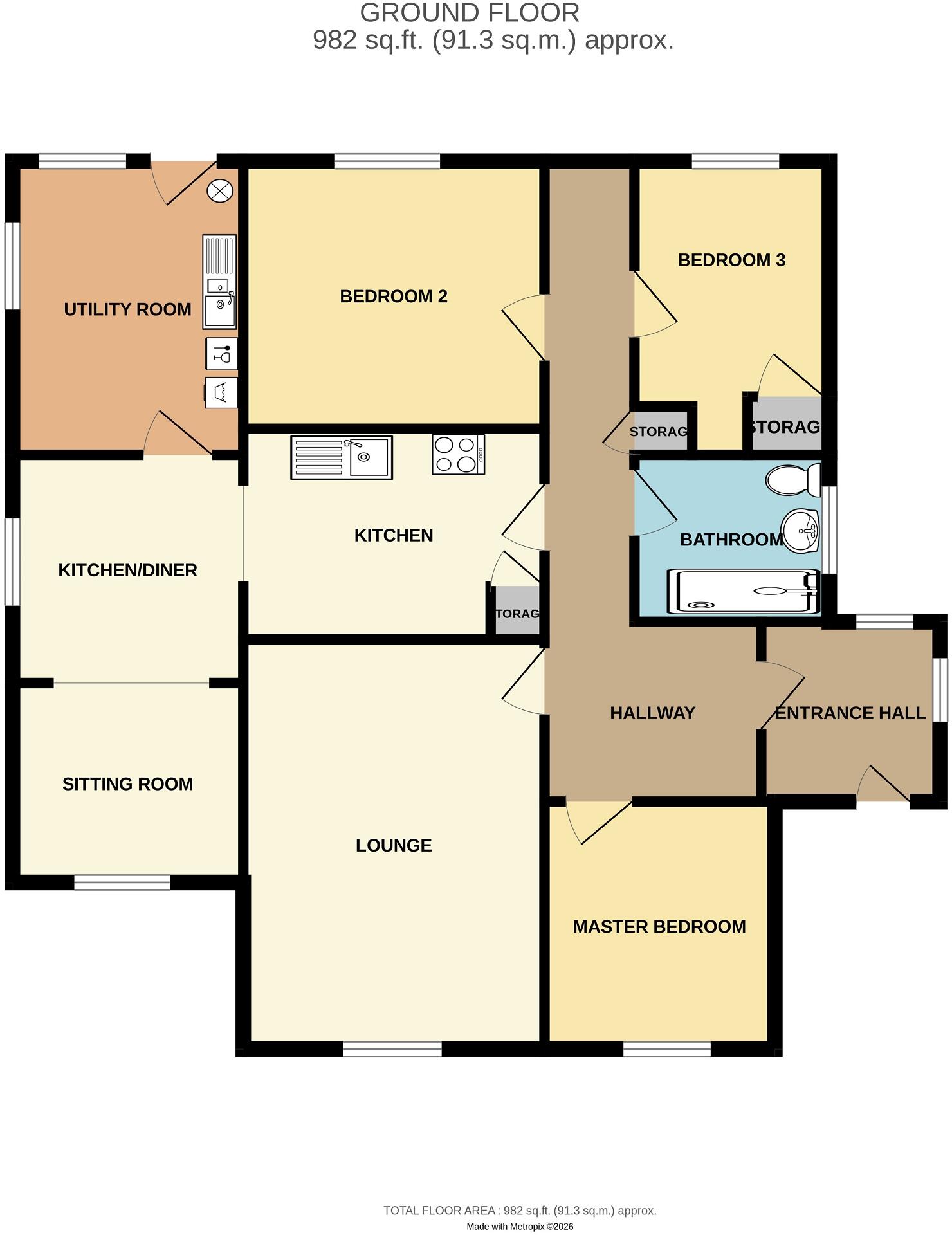 Dancing Close, Undy, Caldicot, Mon. NP26 3JT floorplan