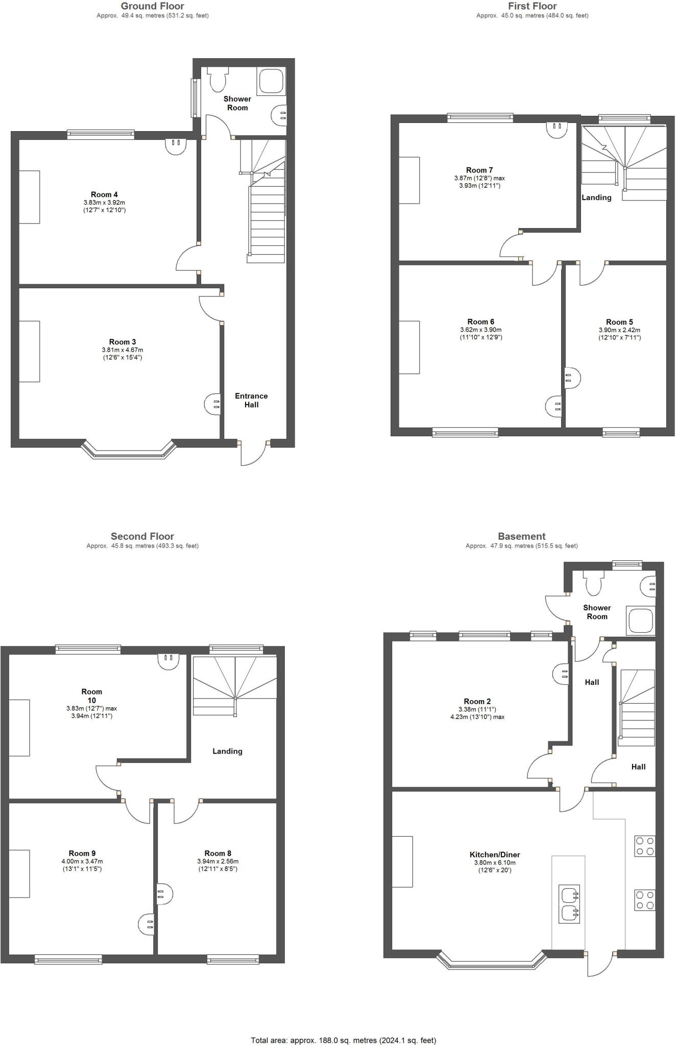 Bateman Street, Cambridge floorplan