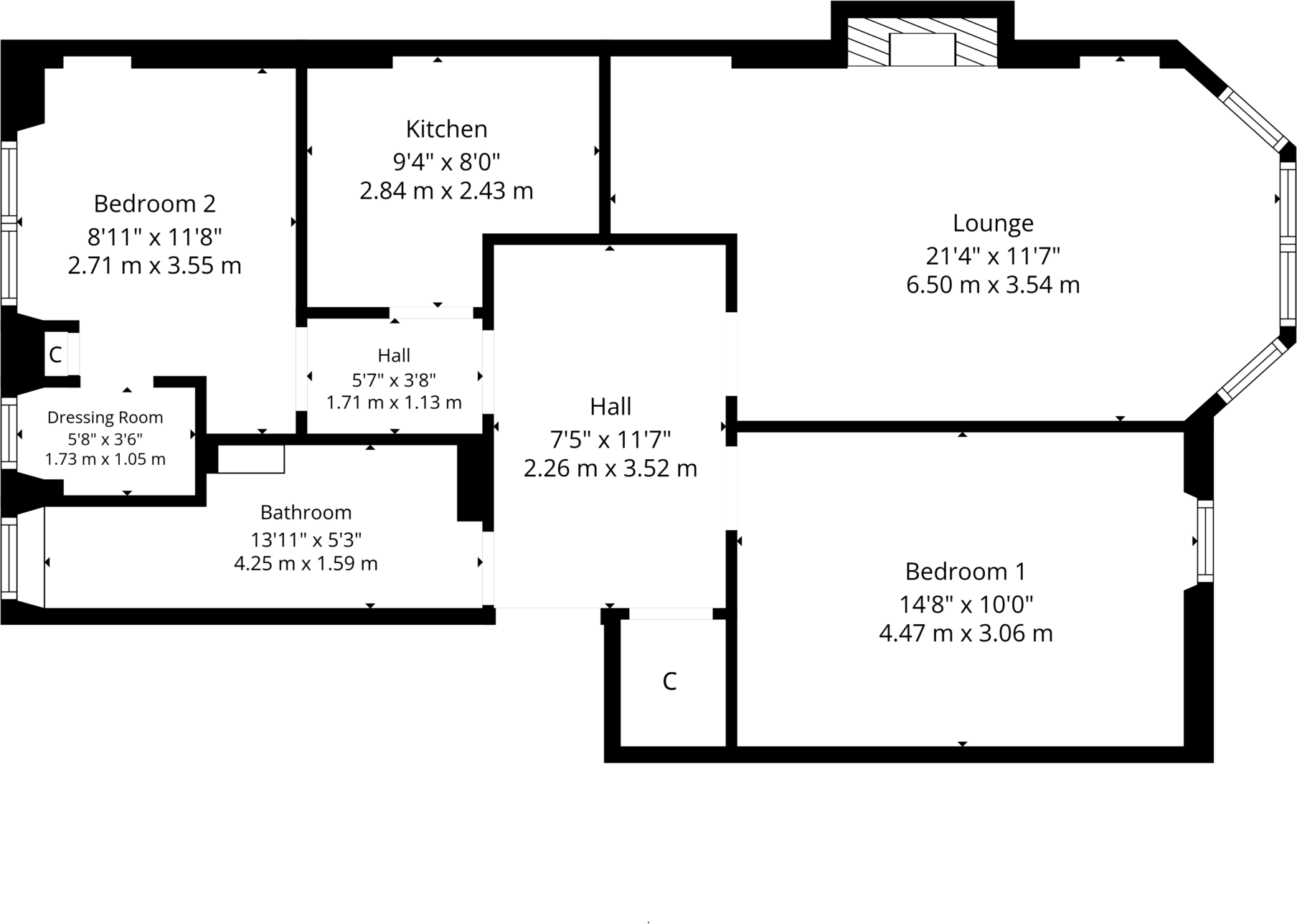 2/1 279 Crow Road, Broomhill, G11 7BG floorplan