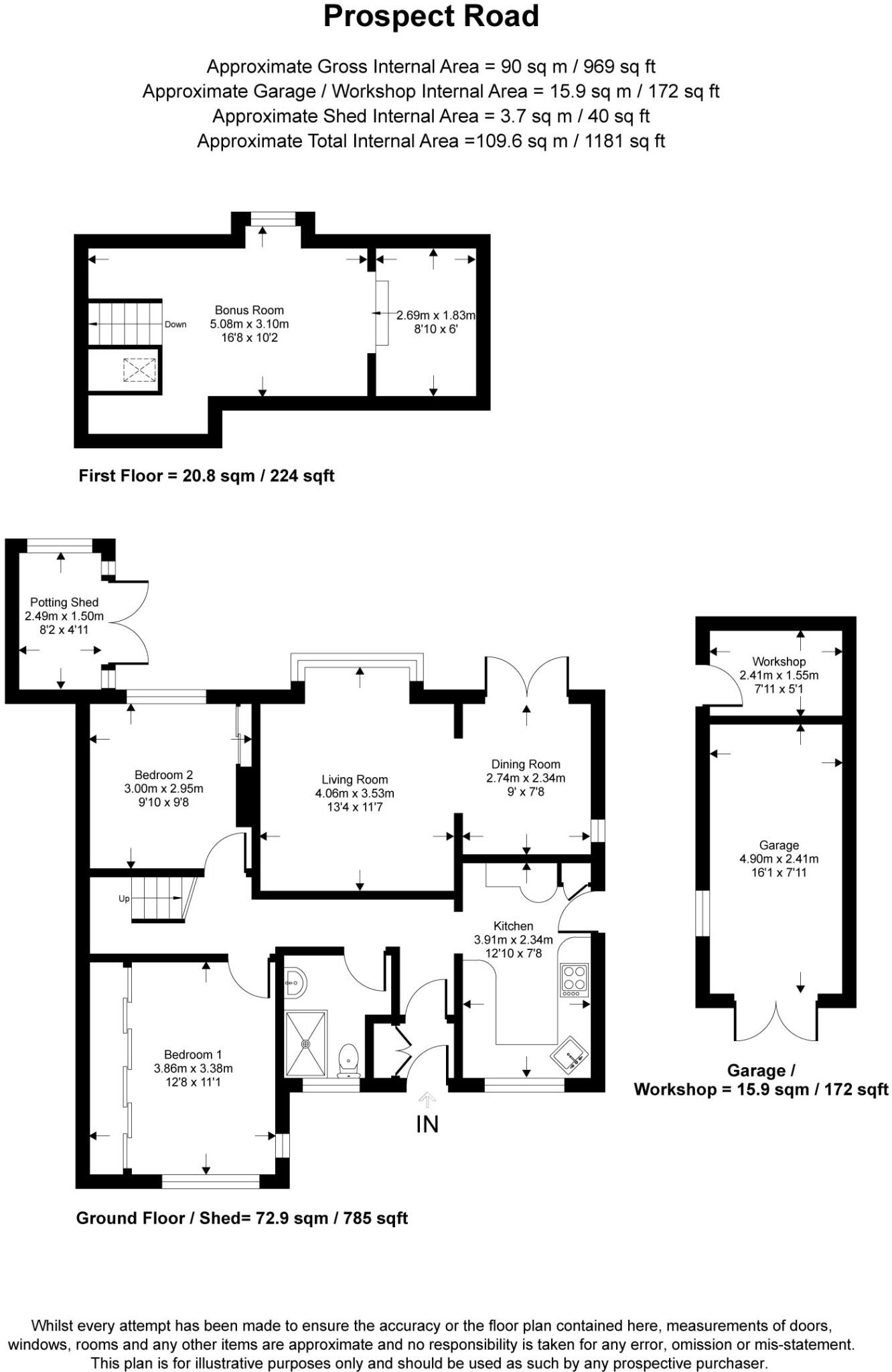 Prospect Road, Farnborough, Hampshire, GU14 floorplan