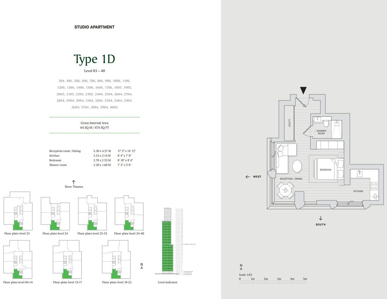 Opus at Bankside Yards, Southbank, SE1 floorplan