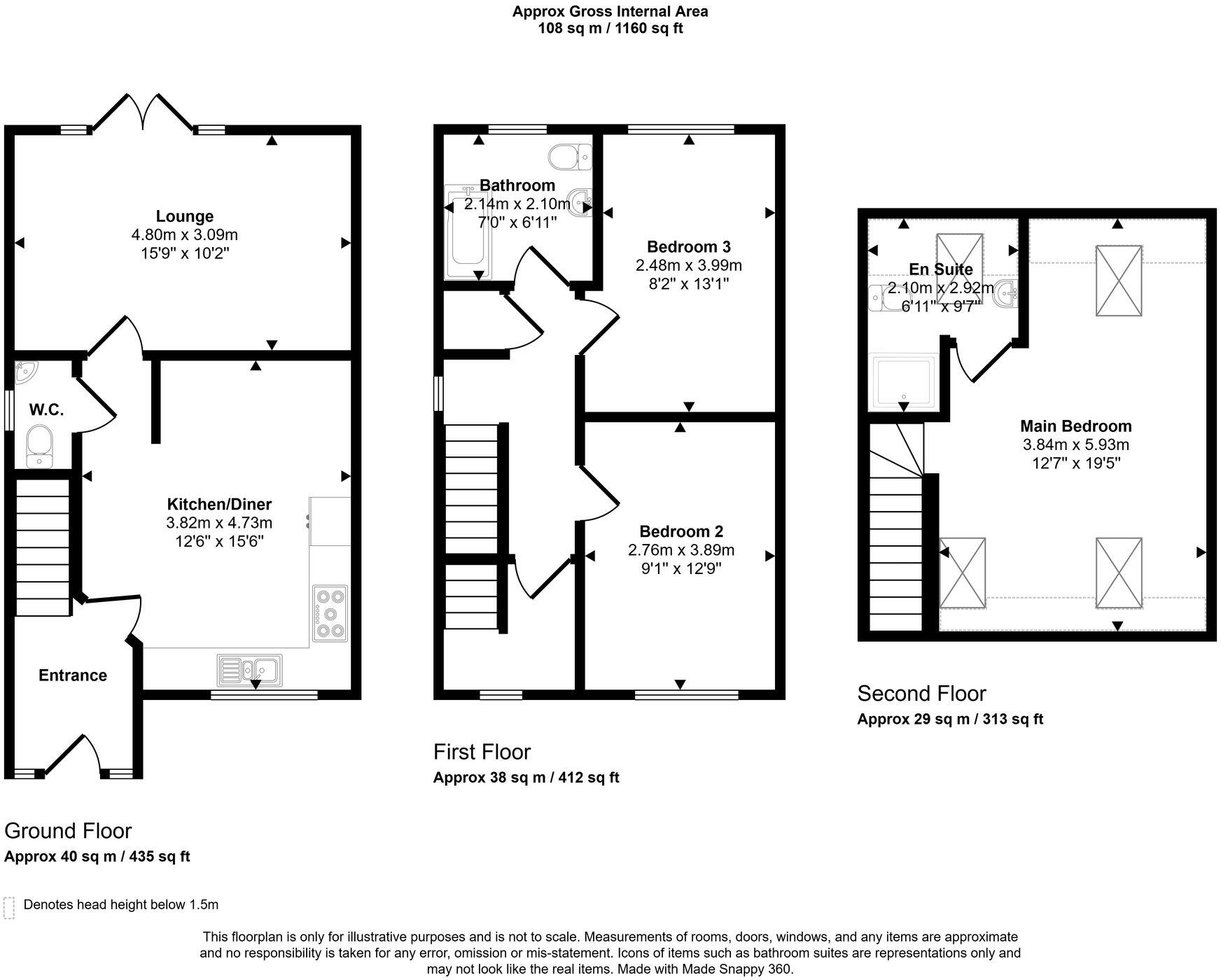 Kirkless Street, Aspull, WN2 floorplan