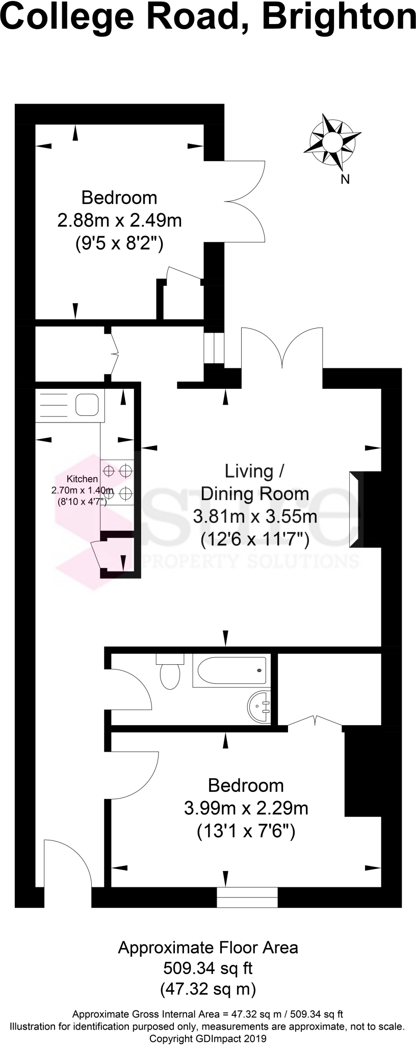 College Road, Kemp Town , Brighton  floorplan