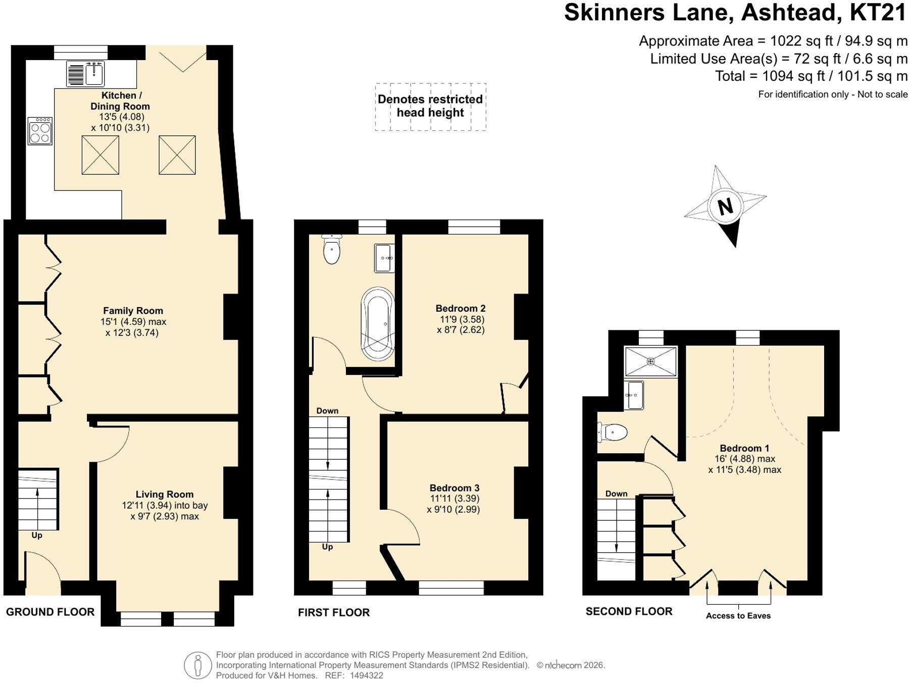 Skinners Lane, Ashtead, KT21 floorplan