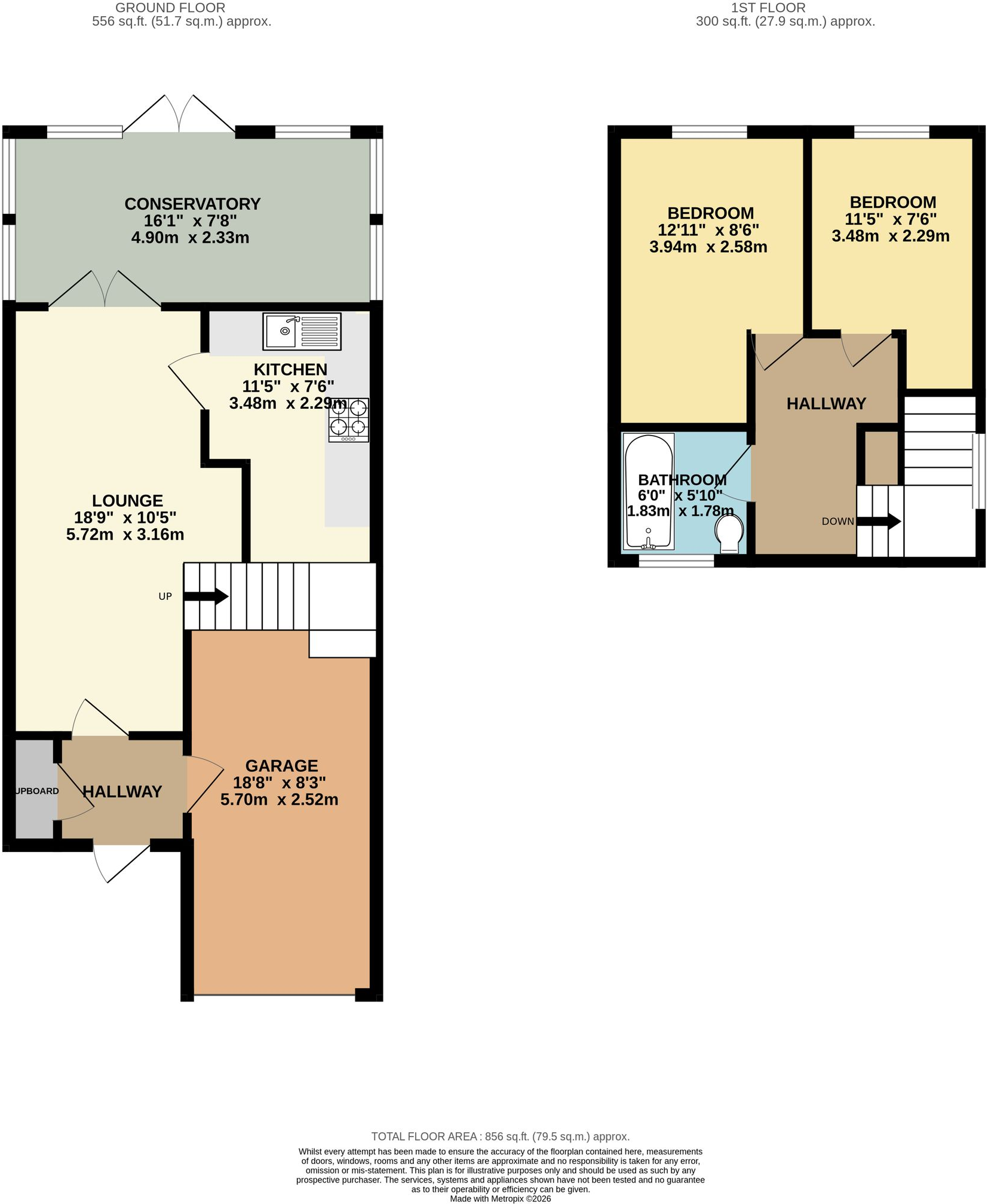 Campion Drive, Taunton, TA1 floorplan