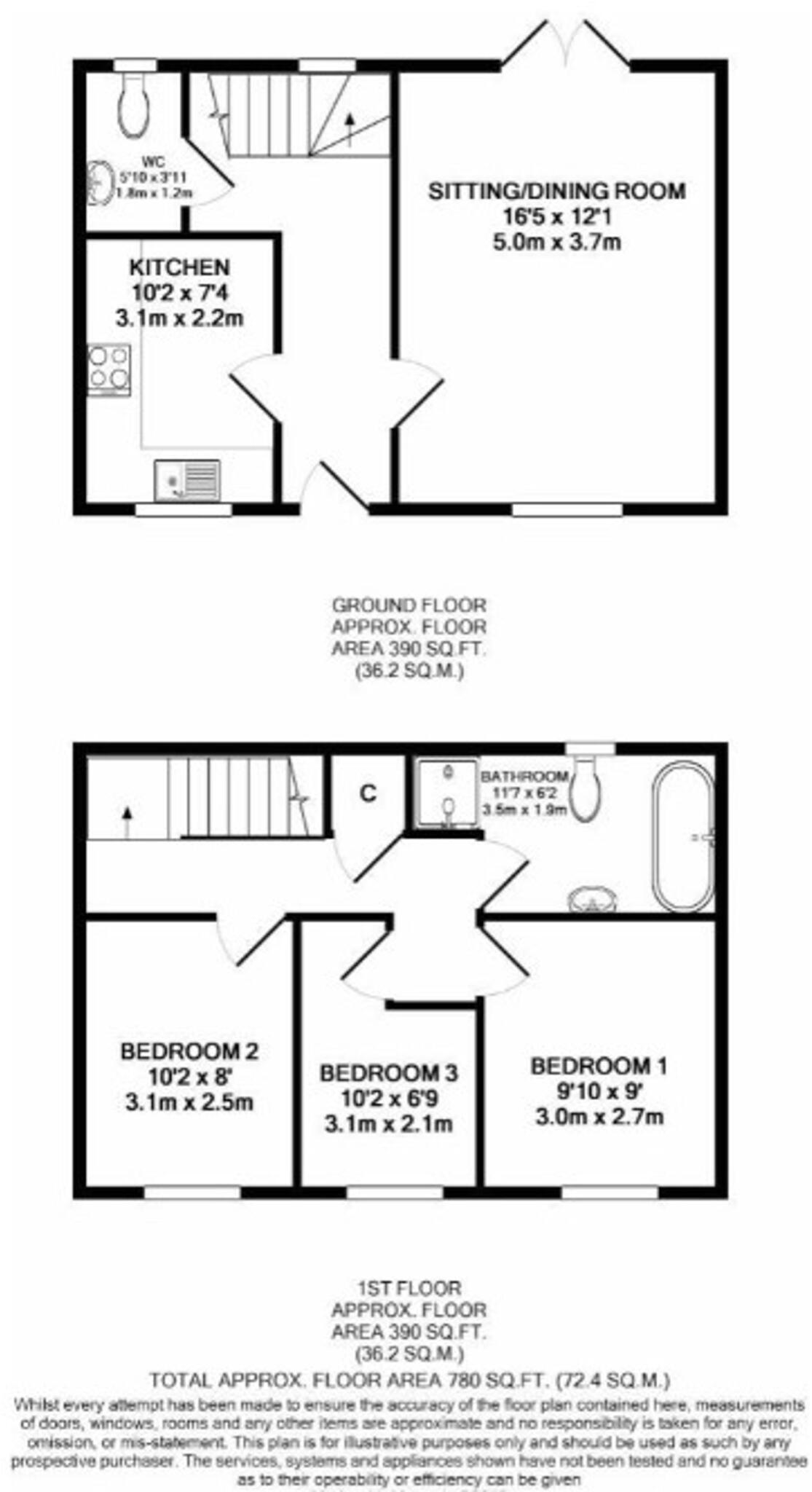 Upper Horsebridge, Hailsham, BN27 floorplan